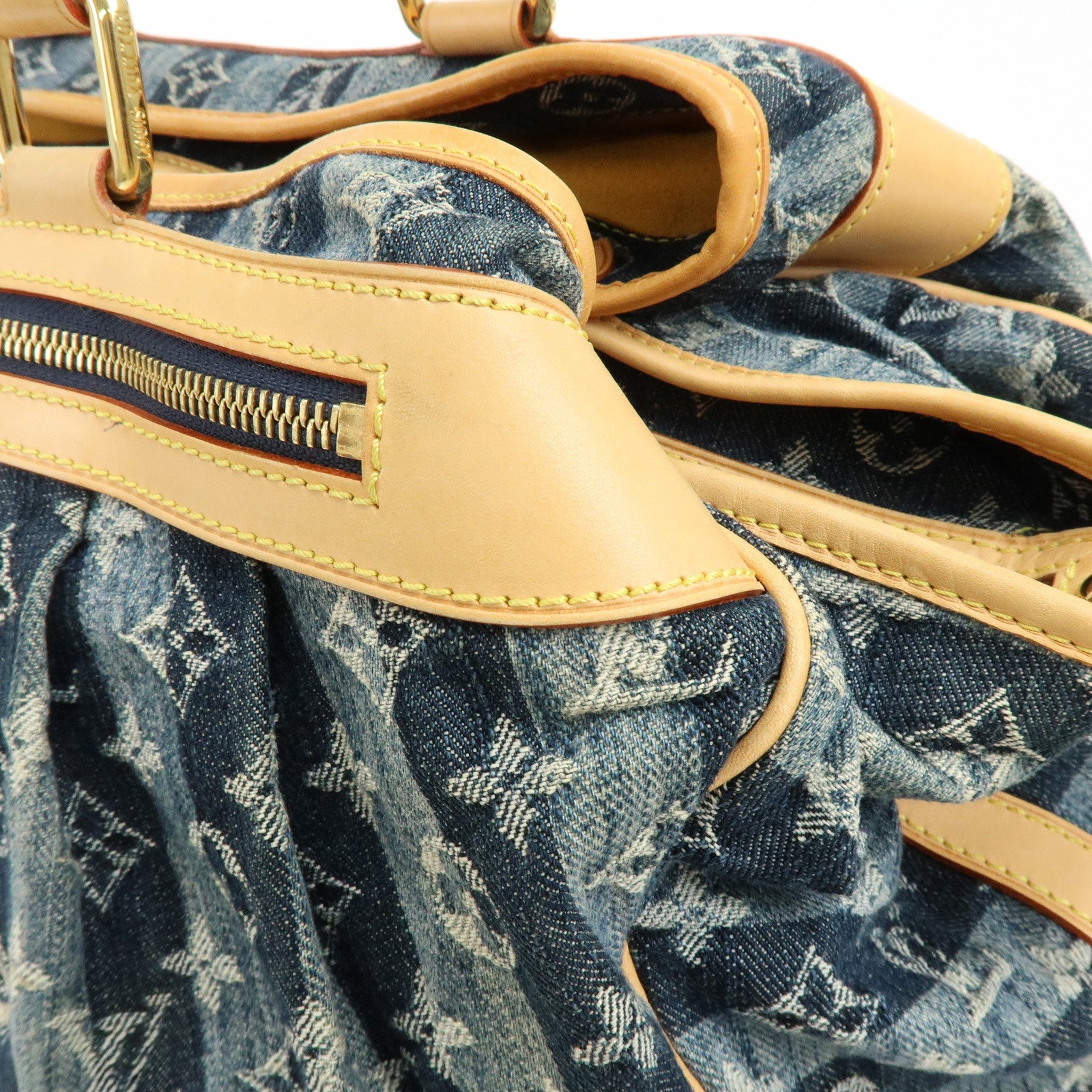 Louis Vuitton Monogram Denim Cabas Raye GM 2Way Hand Bag M95336