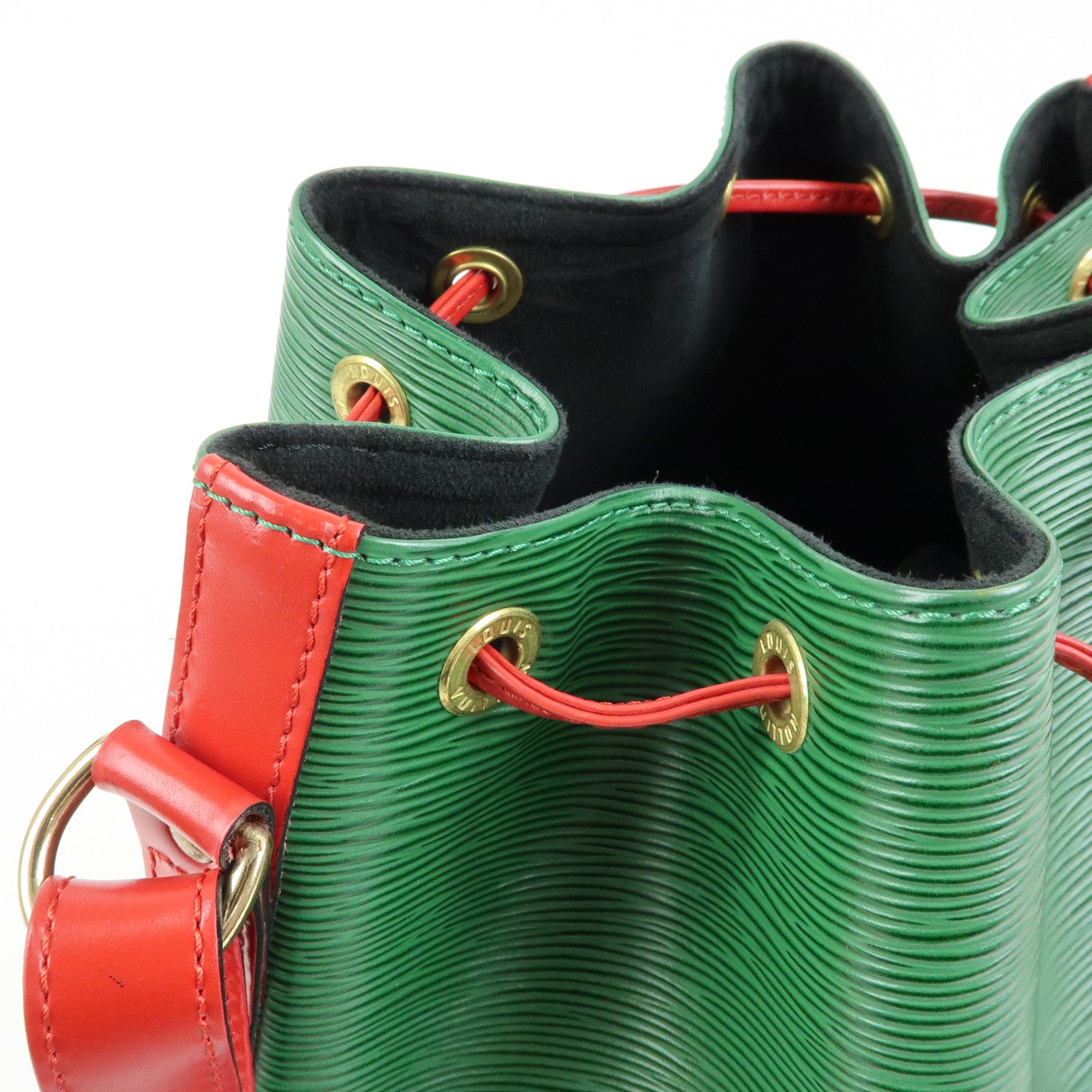 Louis Vuitton Epi Petit Noe Bicolor Shoulder Bag Green Red M44147