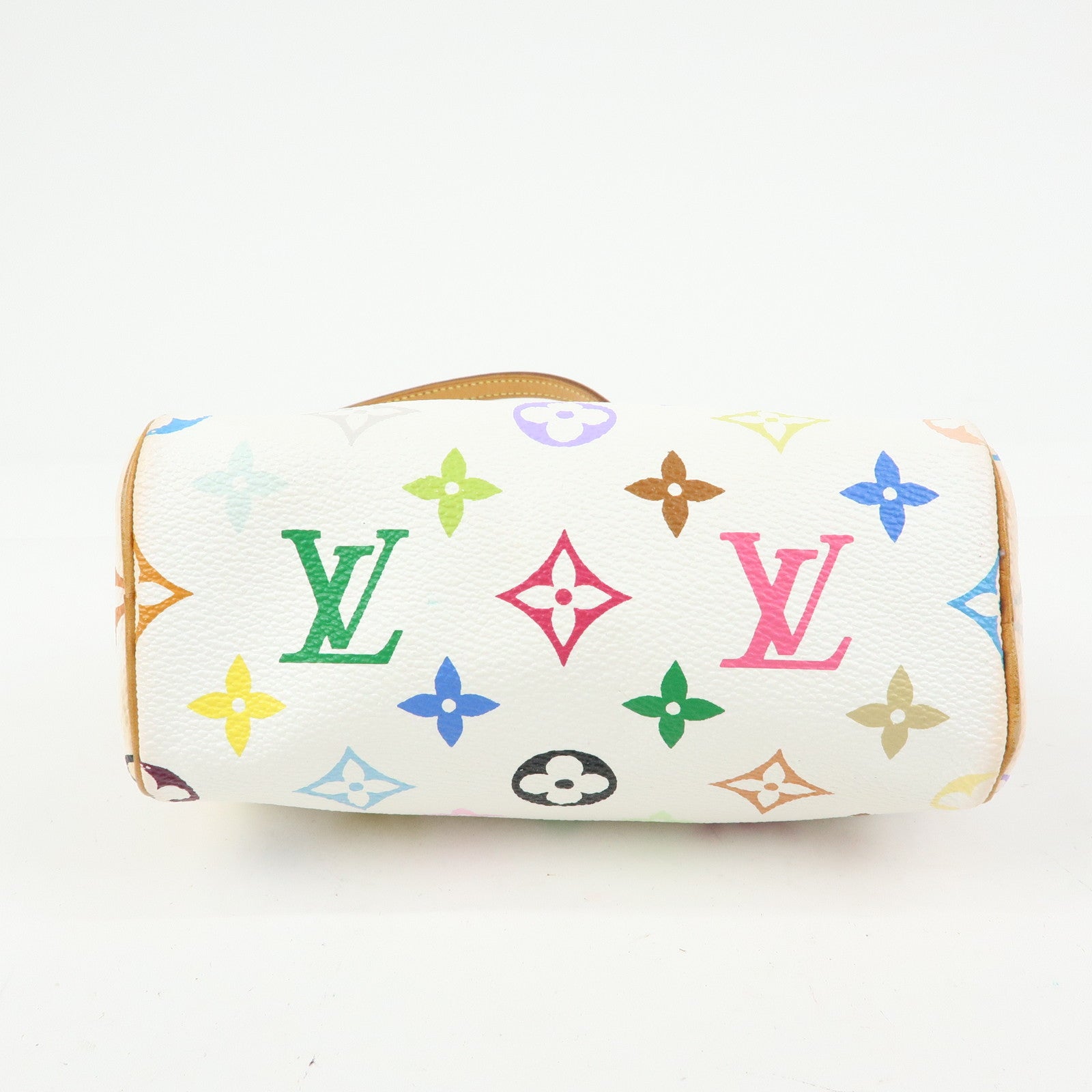 Louis Vuitton Monogram Multicolor Mini Speedy Hand Bag Blanc M92645