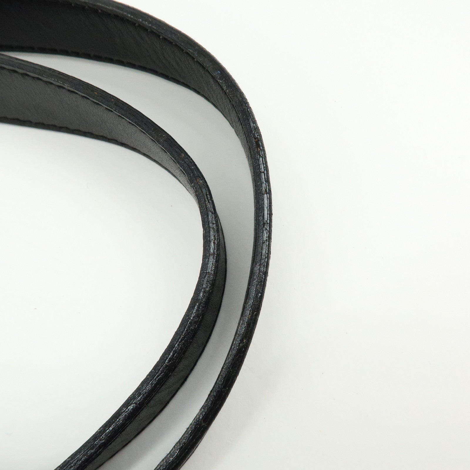 CELINE Leather Tote Bag Chain Shoulder Bag Black