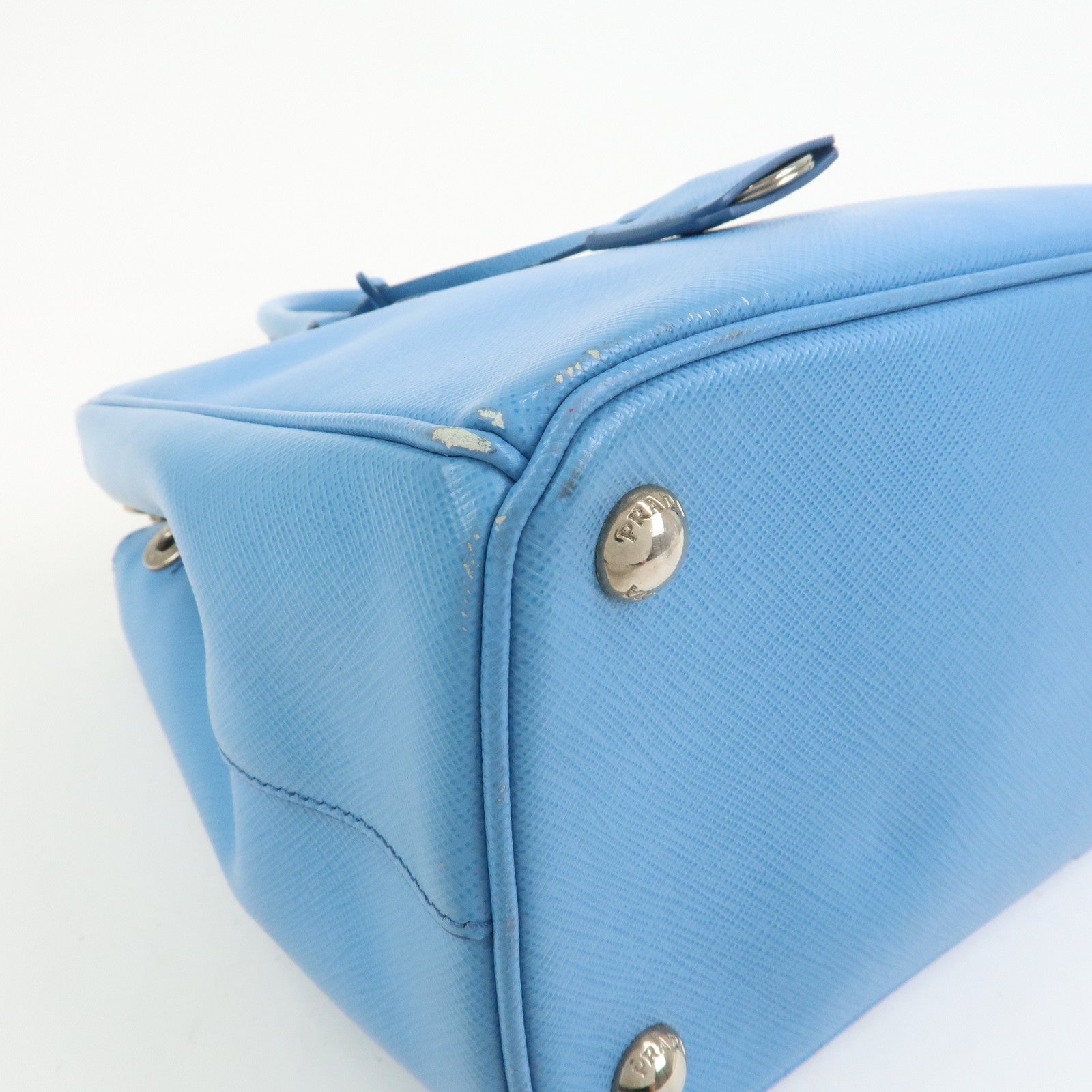 PRADA Traingle Logo Galleria 2Way Shoulder Bag Hand Bag 1BA863