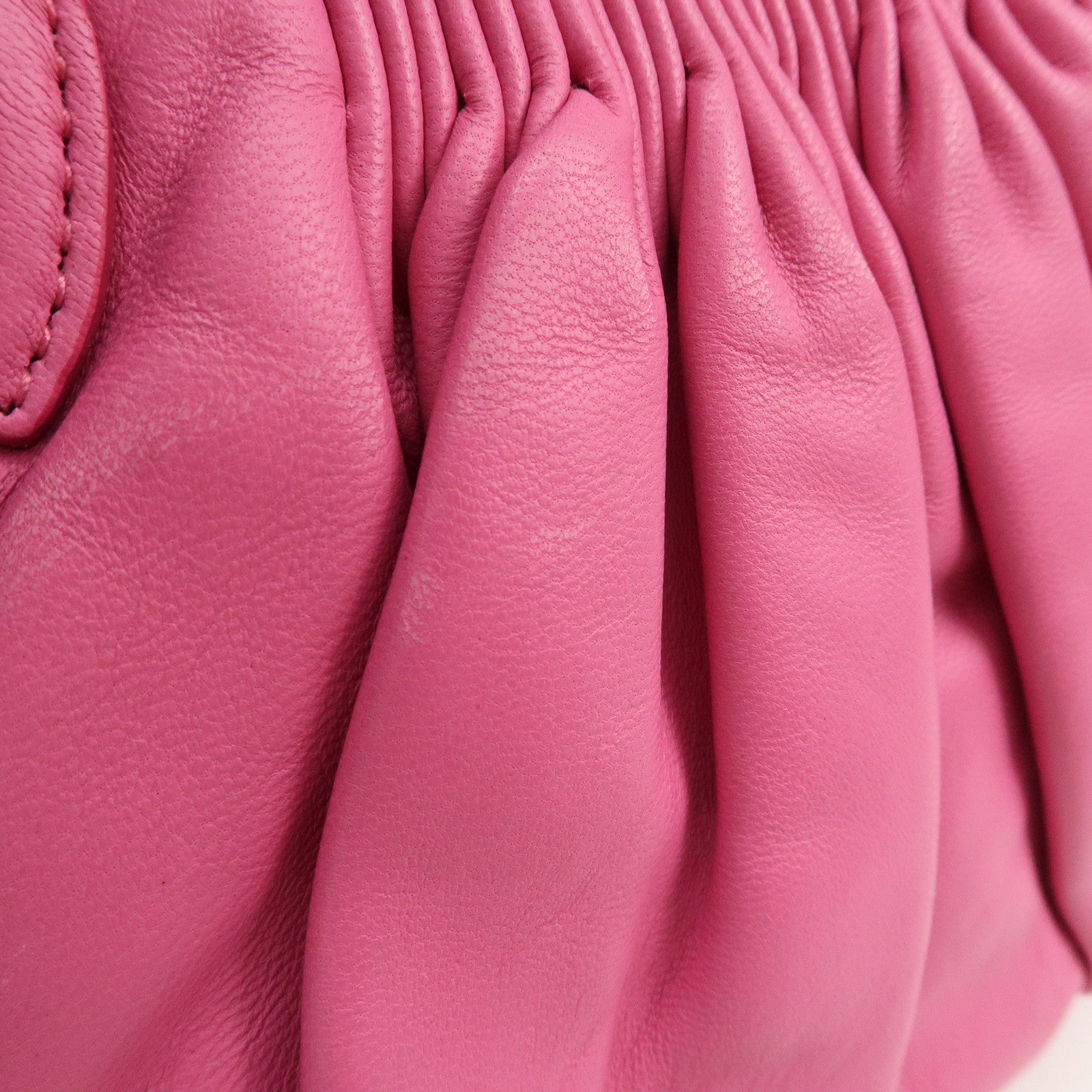 MIU MIU Logo Leather 2Way Bag Hand Bag Shoulder Bag Pink RL0048