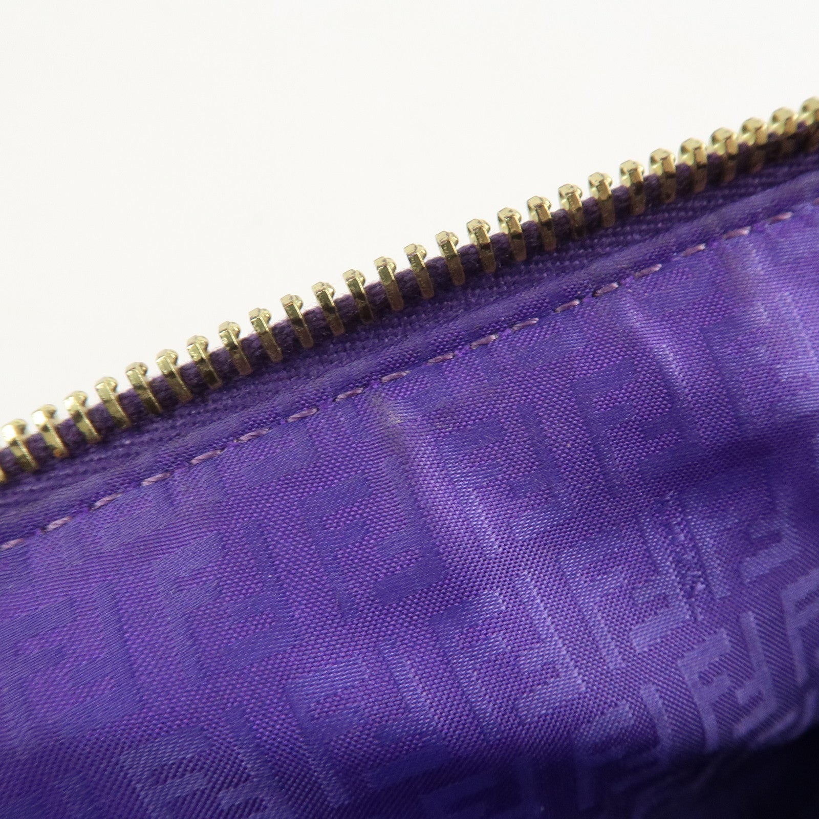 FENDI Zucca PVC Chain Accessory Pouch Hand Bag Shoulder Bag 8BR592