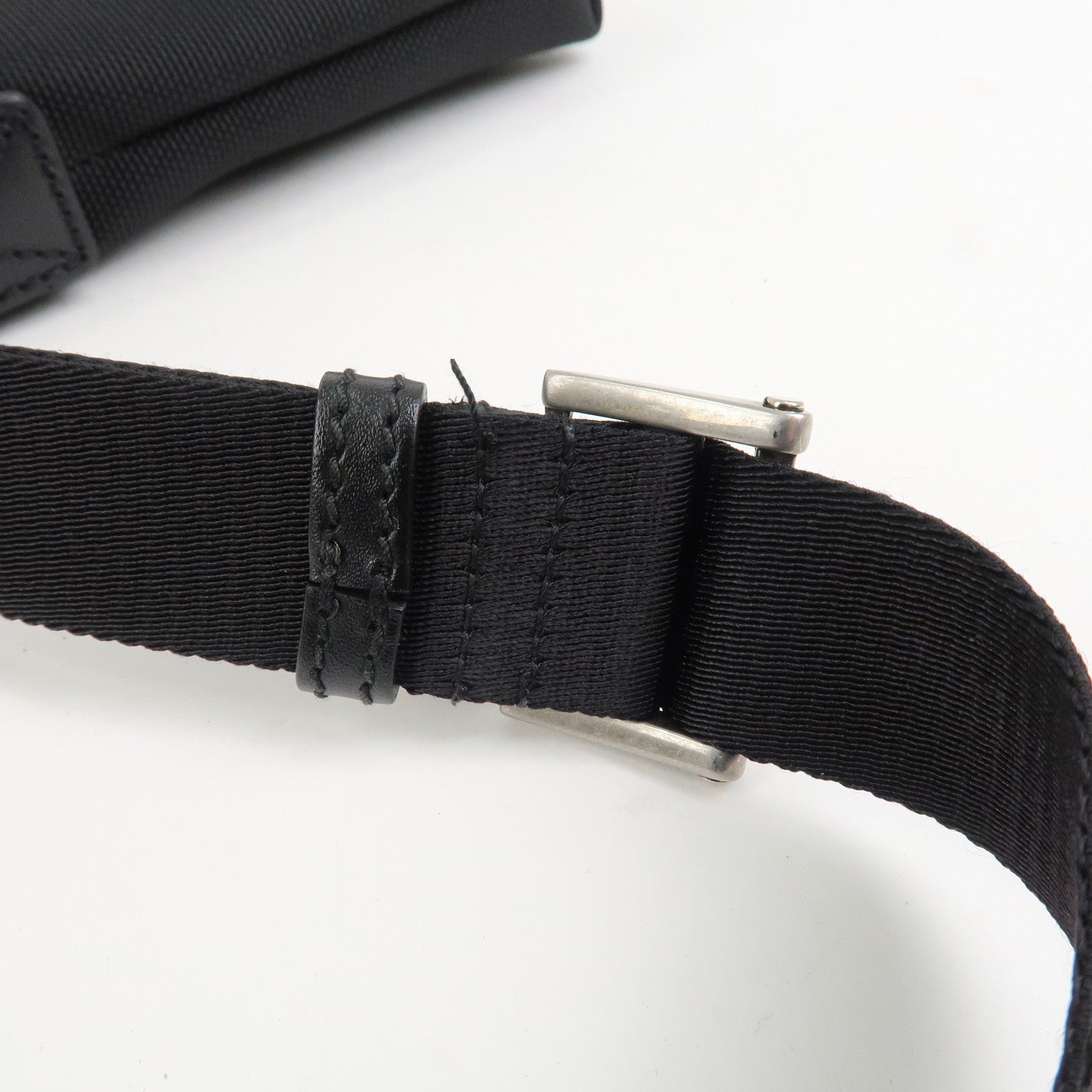 GUCCI Sherry Canvas Leather Shoulder Bag Crossbody Bag Black 631195