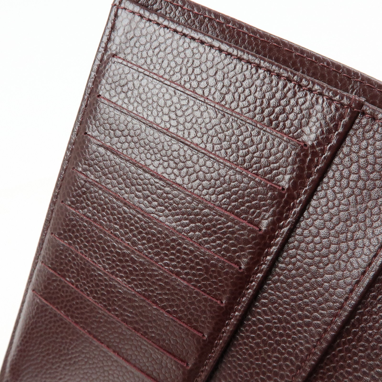 CHANEL COCO Mark Caviarskin Flap Bi-fold Long Wallet Brown