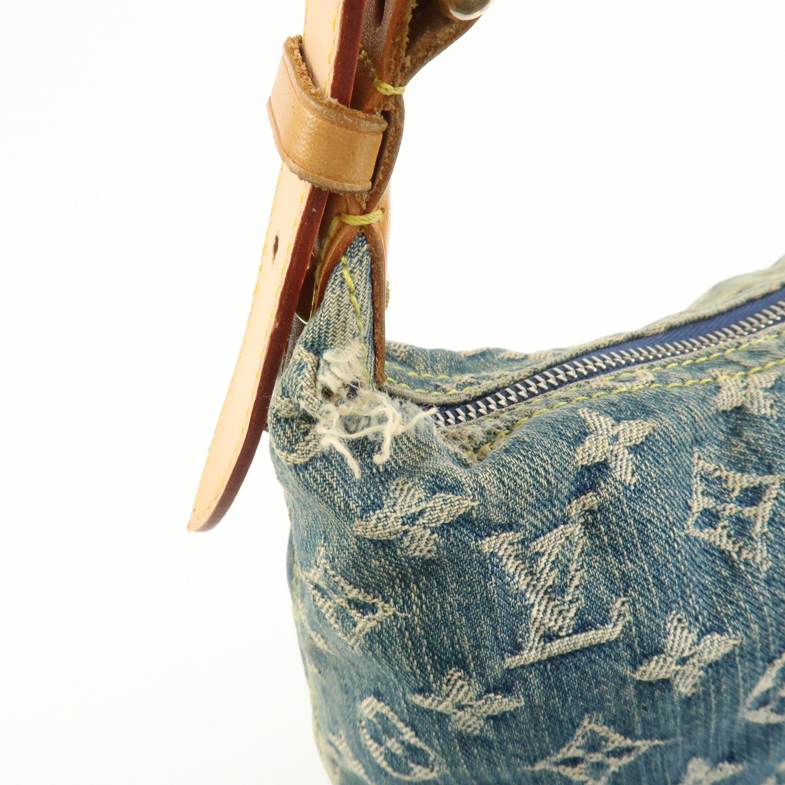 Louis Vuitton Monogram Denim Baggy GM Shoulder Bag Blue M95048