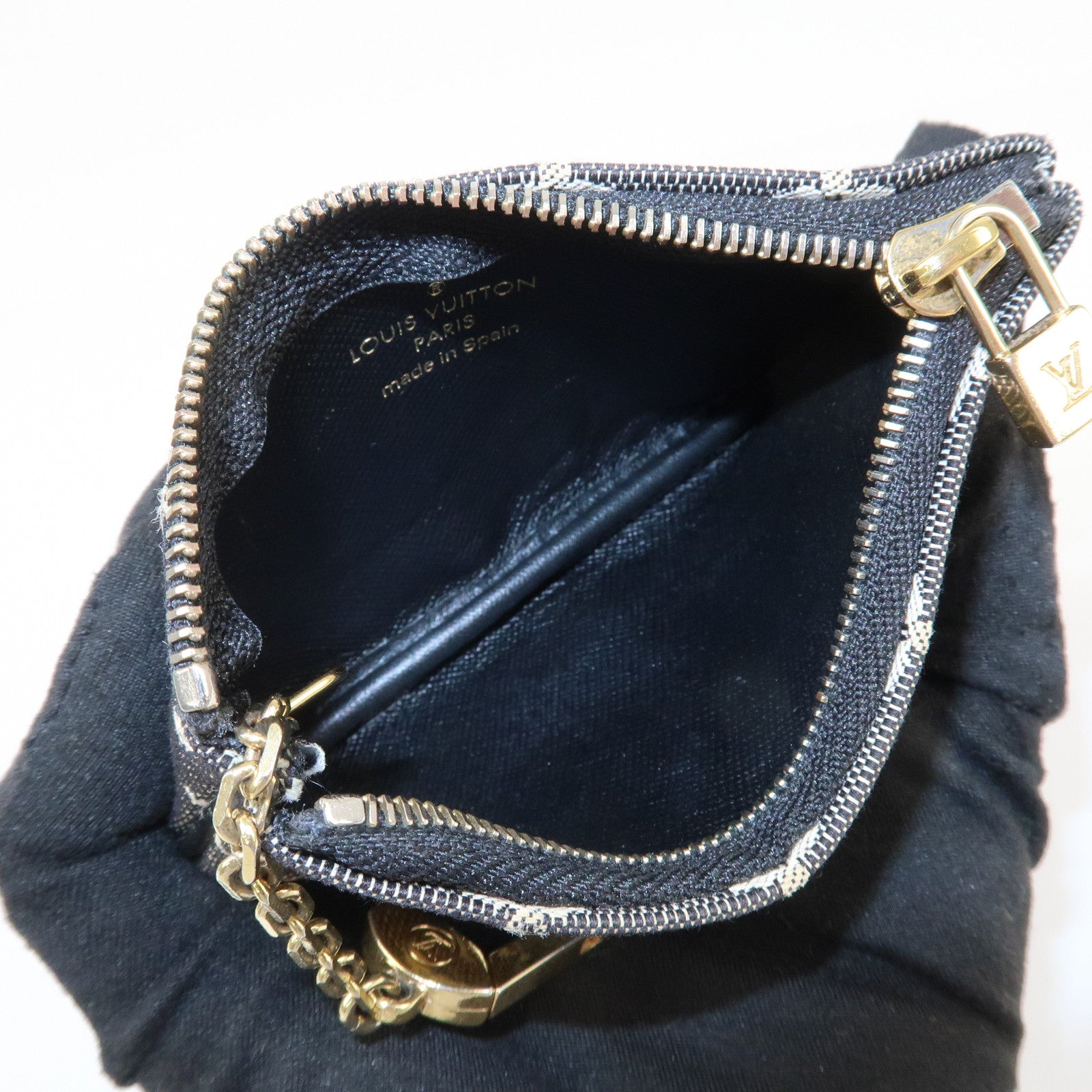 Louis Vuitton Monogram Idylle Canvas Pochette Cle Coin Case M62995 Used