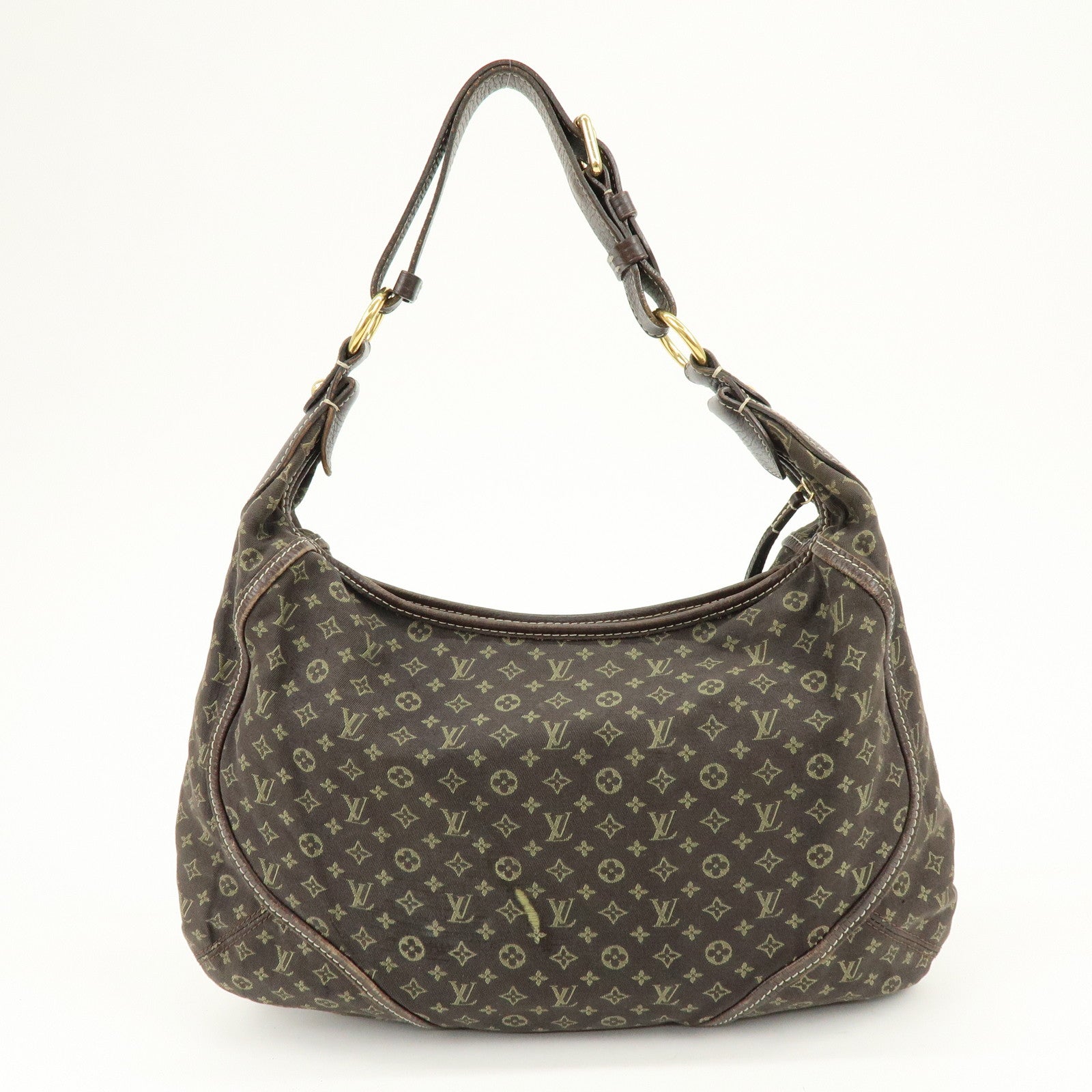 Louis Vuitton Monogram Mini Lin Manon MM Shoulder Bag Ebene M95619
