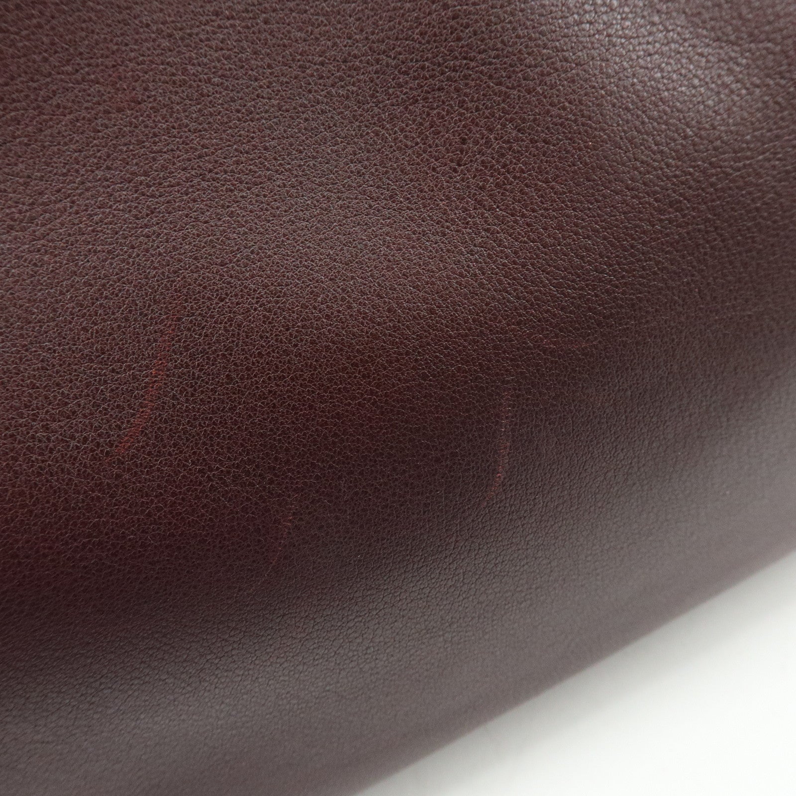 LOEWE Anagram Amazona 36 Calf Leather Hand Bag Boston Bag Wine Red