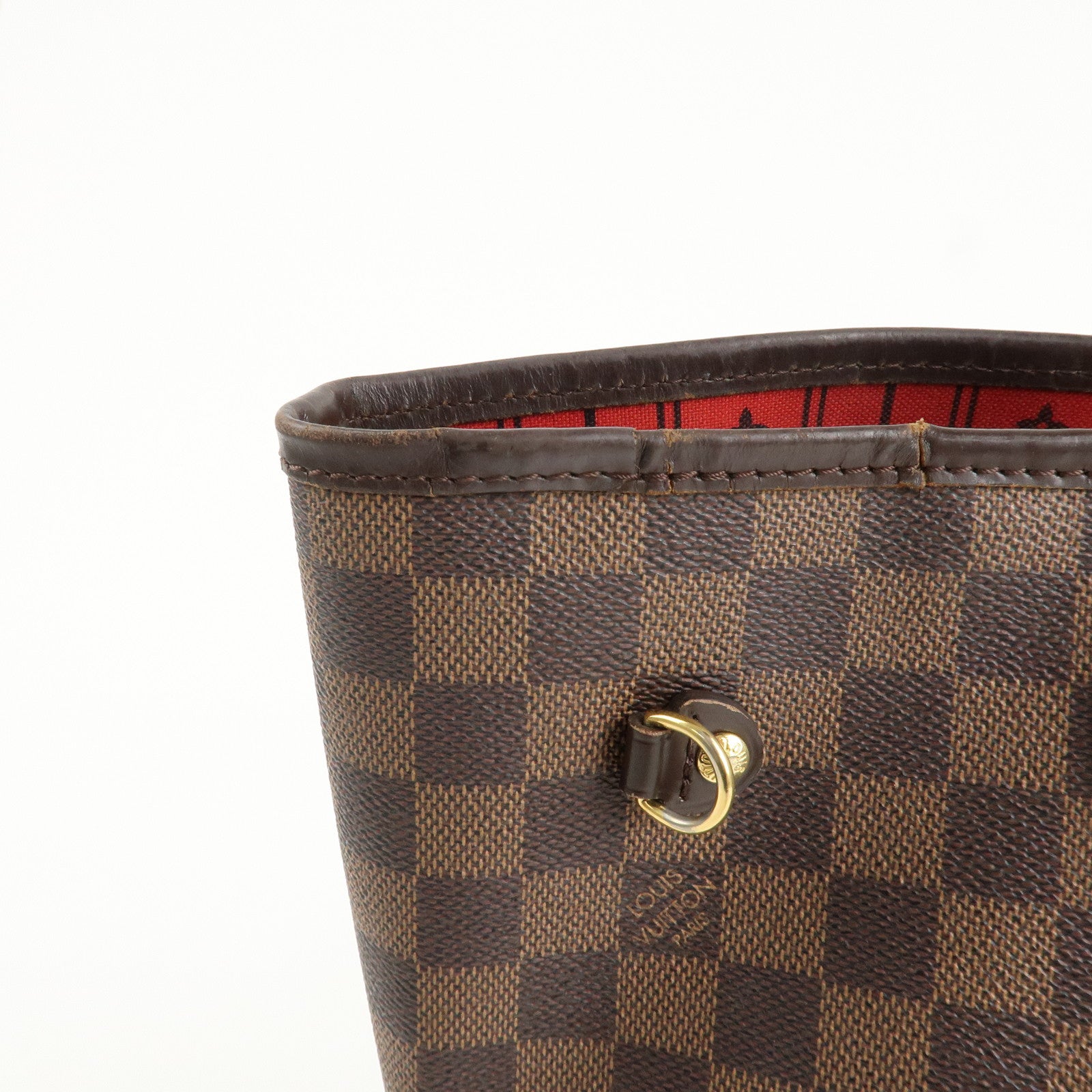 Louis Vuitton Damier Ebene Canvas Neverfull MM Tote Bag N51105 Used