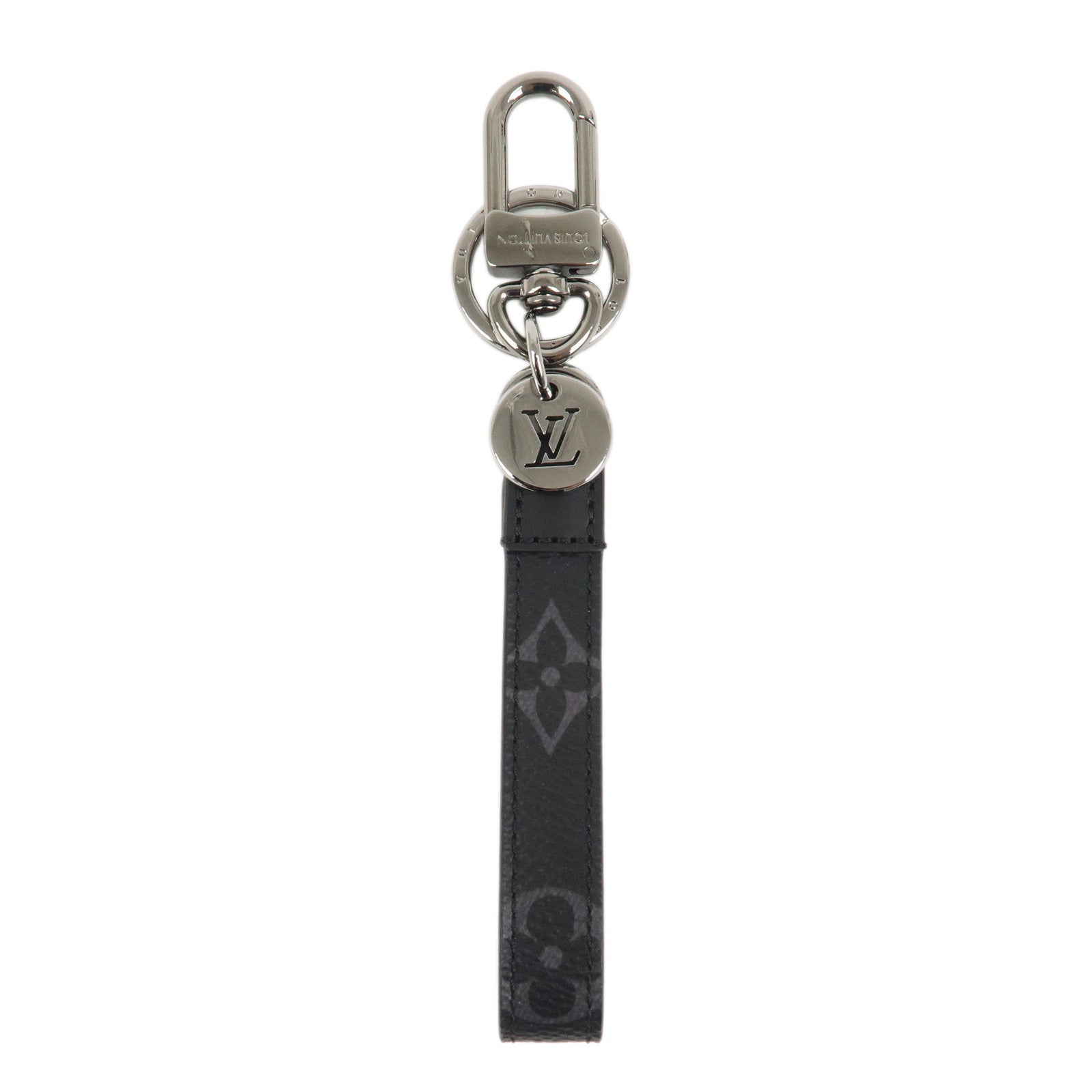 Louis Vuitton Monogram Eclipse Porte Cles Dragonne Key Chain M61950