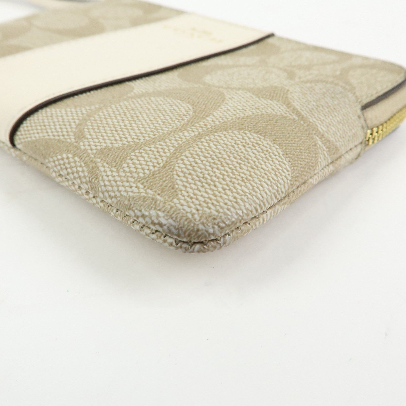 COACH Set of 3 Signature Canvas Suede PVC Shoulder Bag Pouch