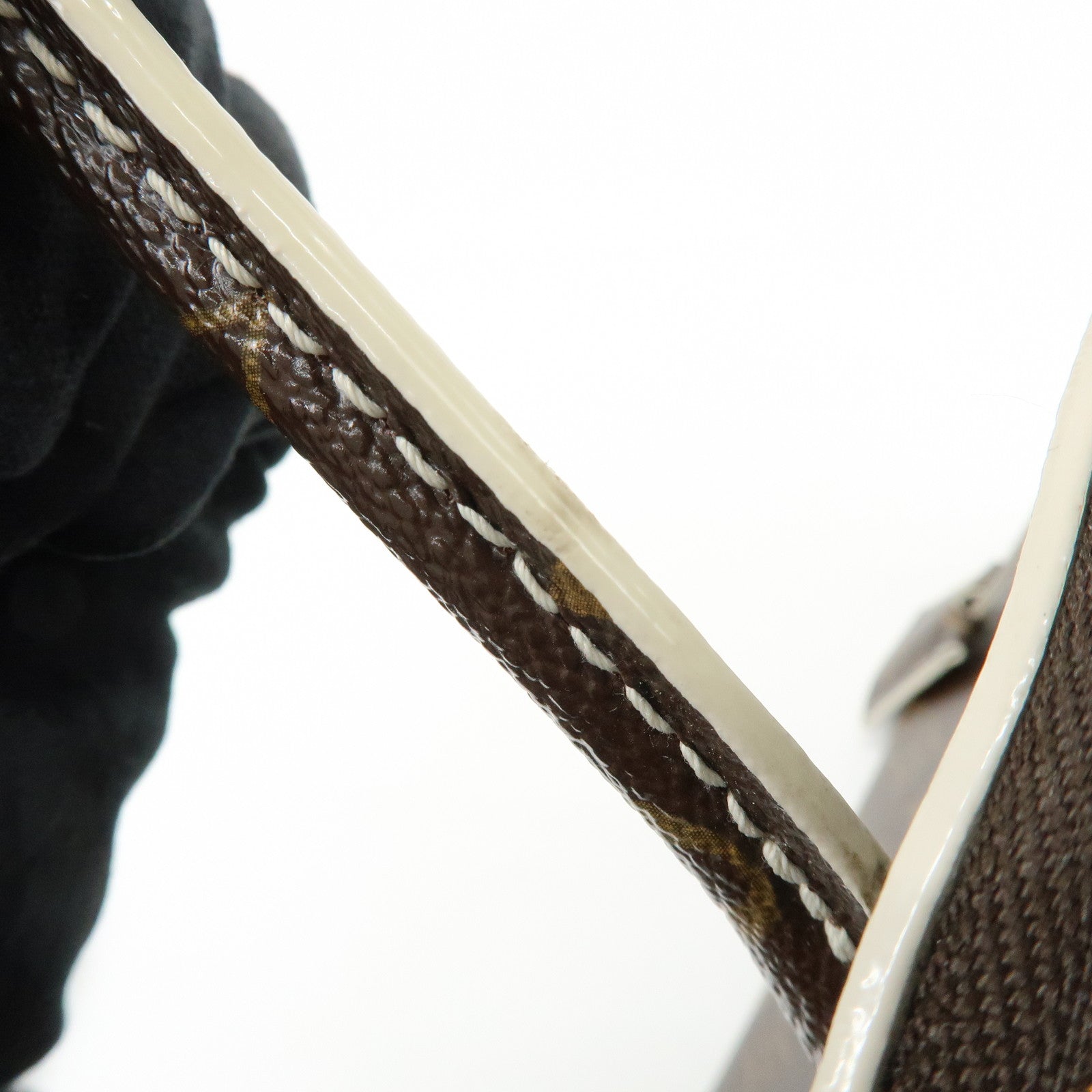 Louis Vuitton Shiny Monogram Canvas Lockit Hand Bag Brown M40597