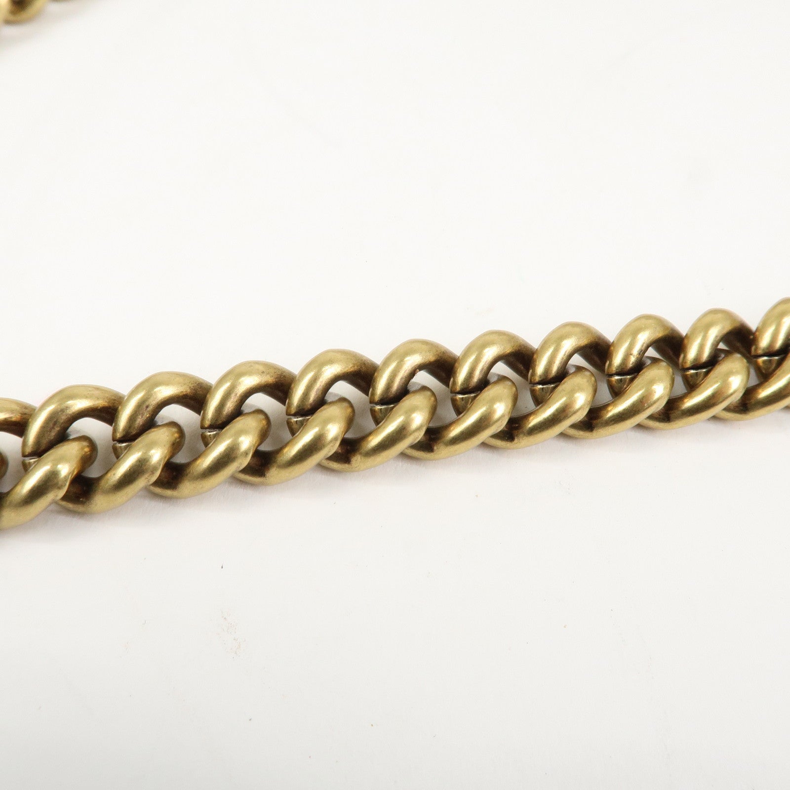 GUCCI Broad Eye Leather Chain Shoulder Bag Ivory 453778