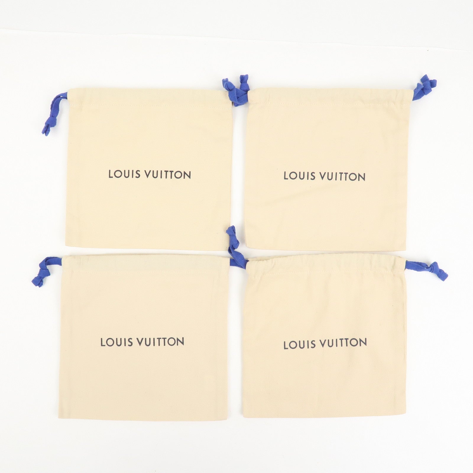 Louis Vuitton Set of 19 Dust Bag Storage Bag Flap Drawstring Beige