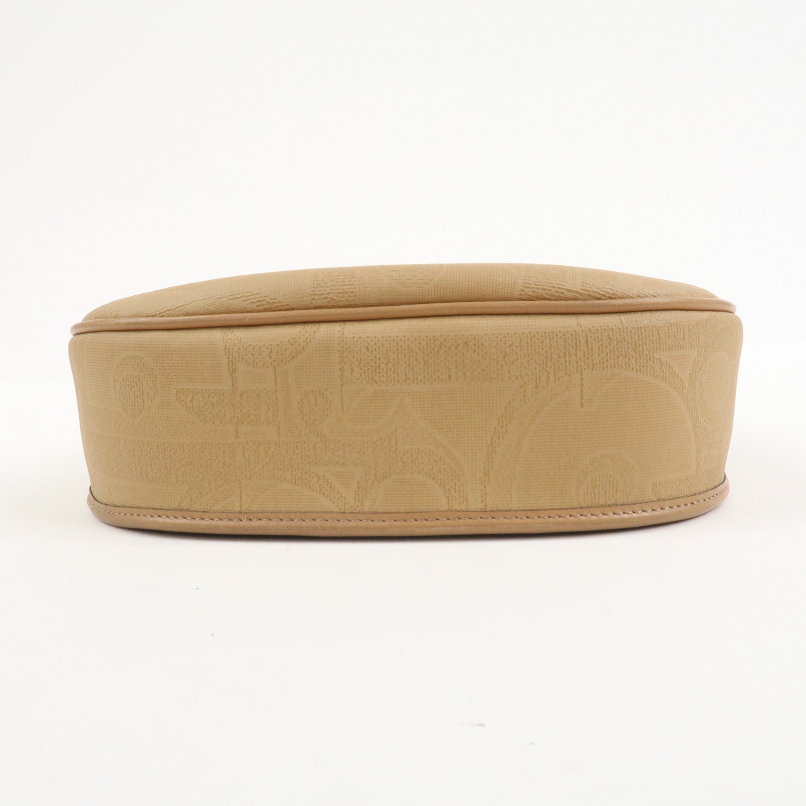 Christian Dior PVC Leather Shoulder Bag Crossbody Bag Brown