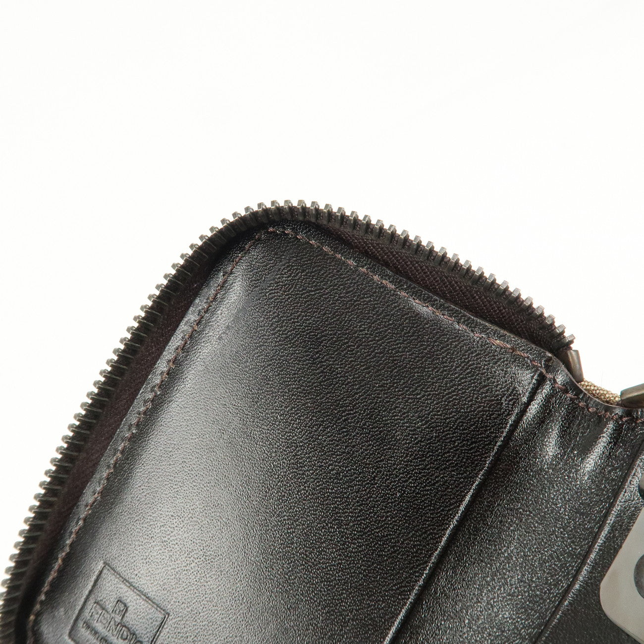 FENDI Zucca Canvas Leather 6 Ring Zippy Key Case Beige 8AP000