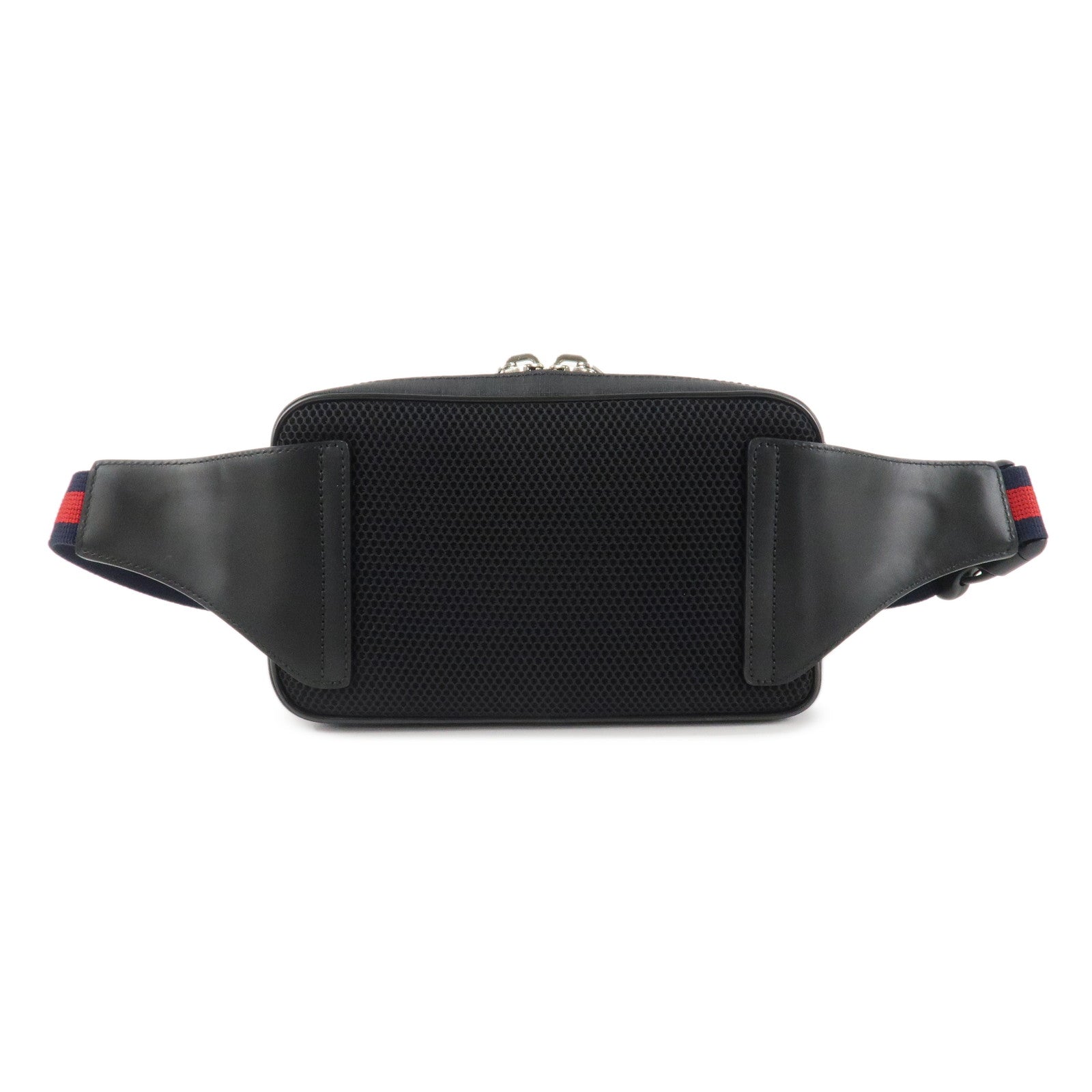 GUCCI GG Supreme Leather Waist Bag Crossbody Bag Black 474293 Used