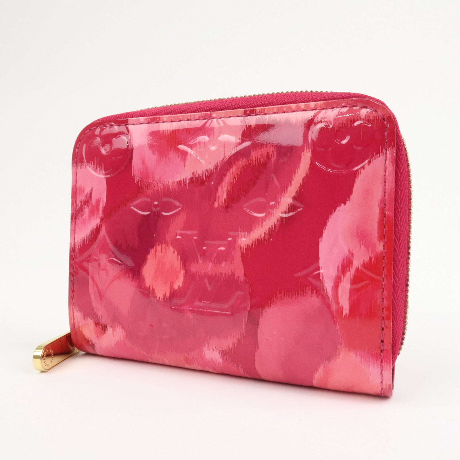 Louis Vuitton Monogram Vernis Flower Ikat Zippy Wallet Rose M90030