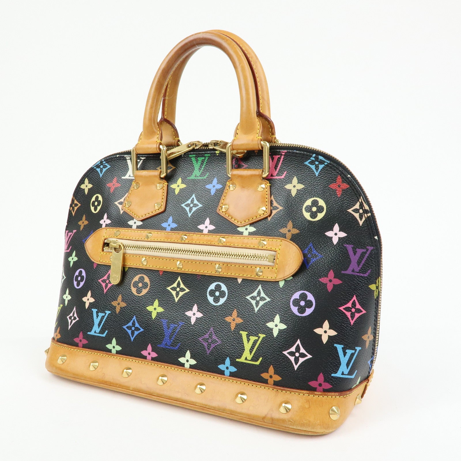 Louis Vuitton Monogram Multicolor Alma PM Hand Bag Noir M40444