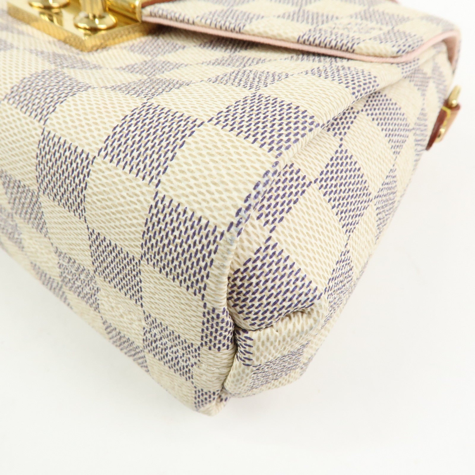 Louis Vuitton Damier Azur Croisette Canvas Leather 2Way Bag N41581