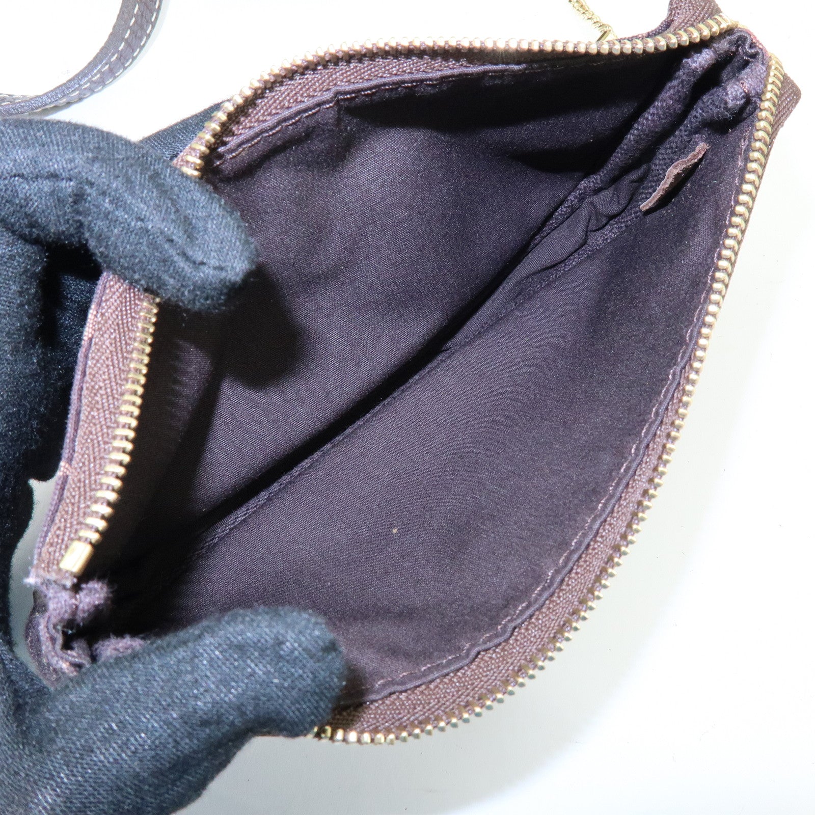 Louis Vuitton Monogram Mini Lin Bucket PM Tote Bag Ebene M95226