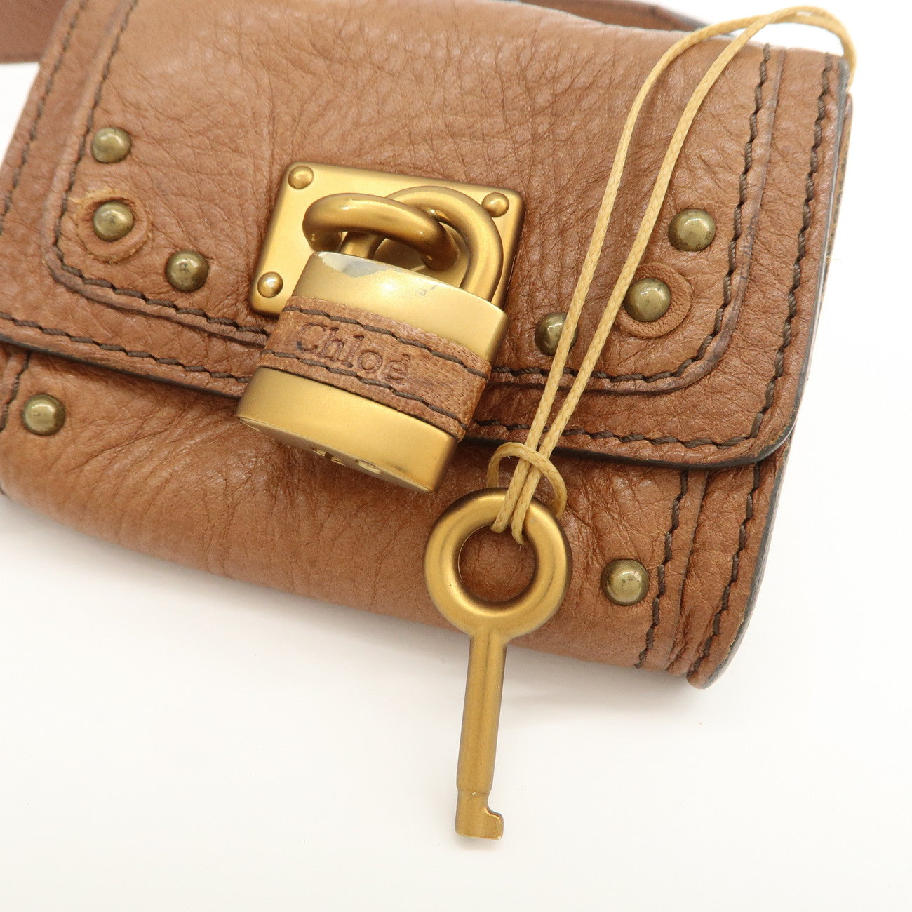 Chloe Paddington Belt Waist Bag Brown Gold