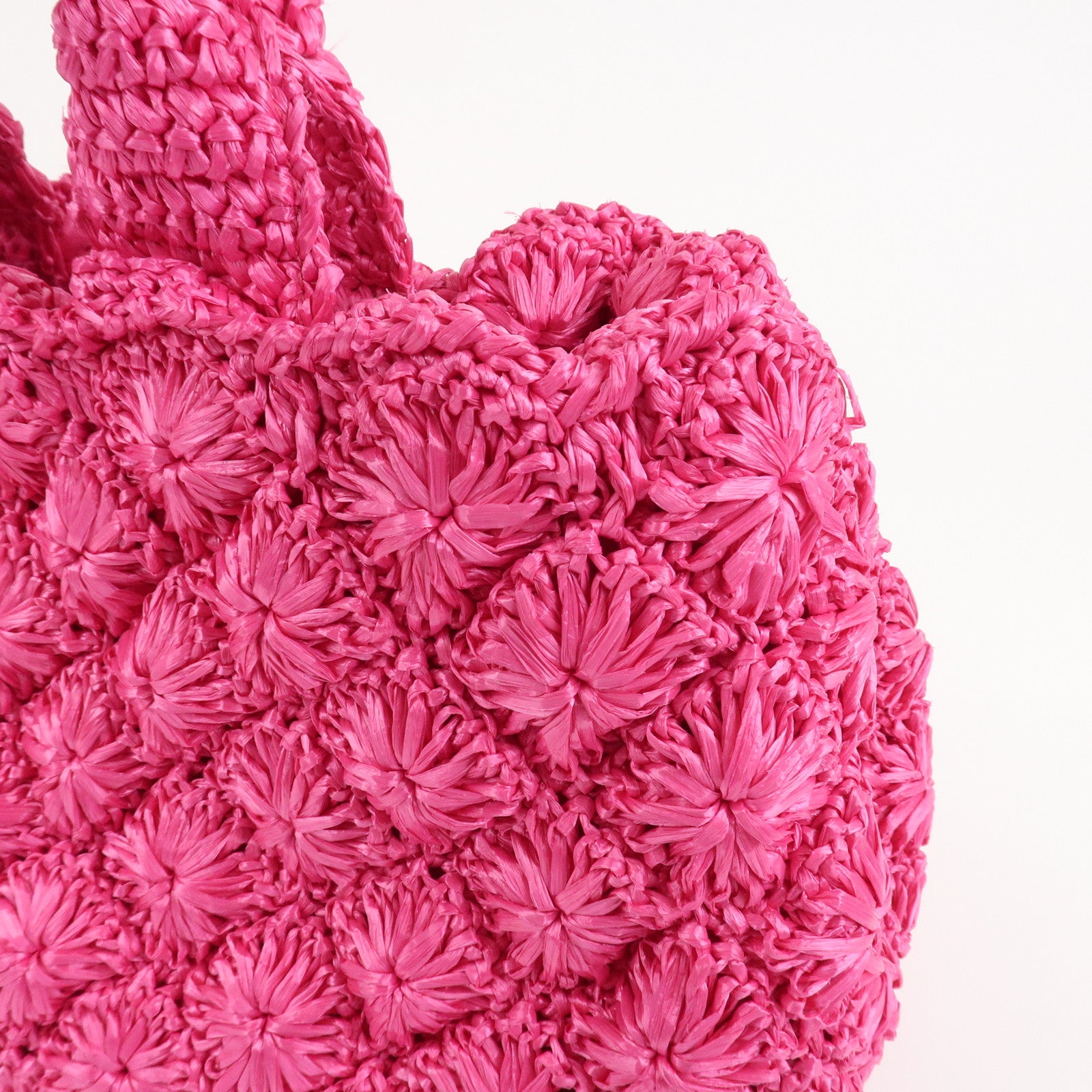 PRADA Canapa Raffia 2Way Bag Hand Bag Shoulder Bag Pink BN2888