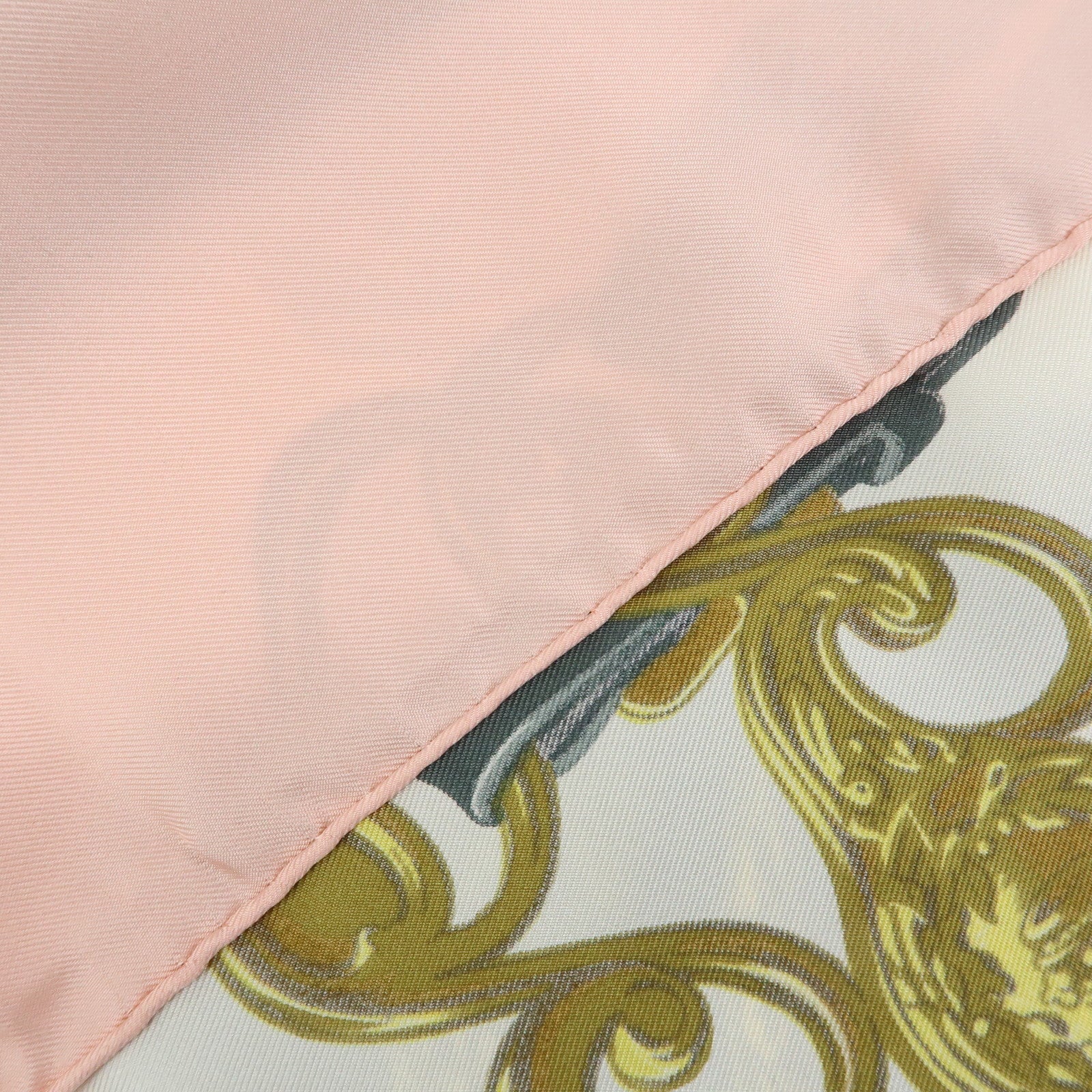 HERMES Carre 90 Silk 100% BRIDES DE GALA Scarf Light Pink White