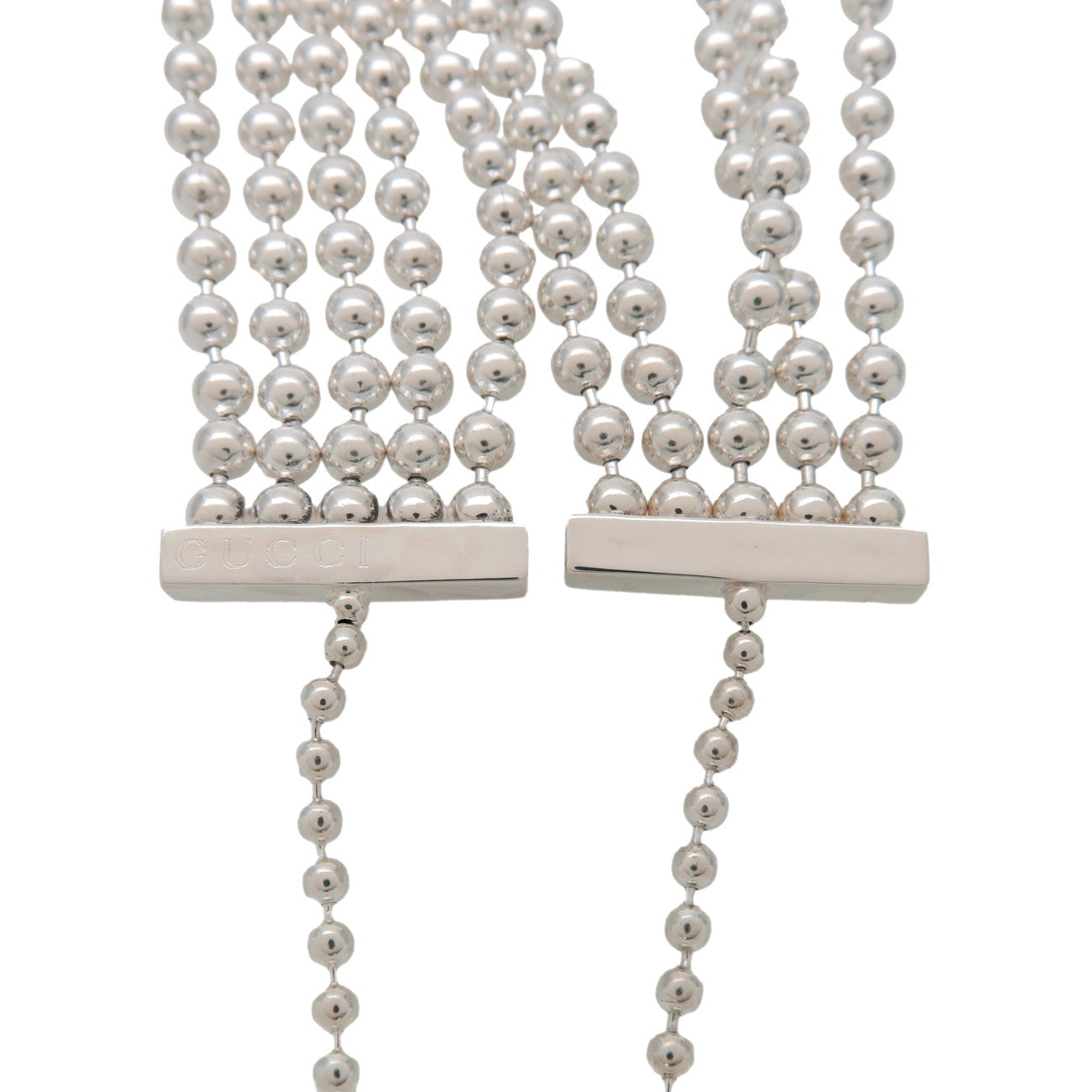 GUCCI GUCCI G Logo 5 Strand Ball Chain Bracelet SV925 Silver