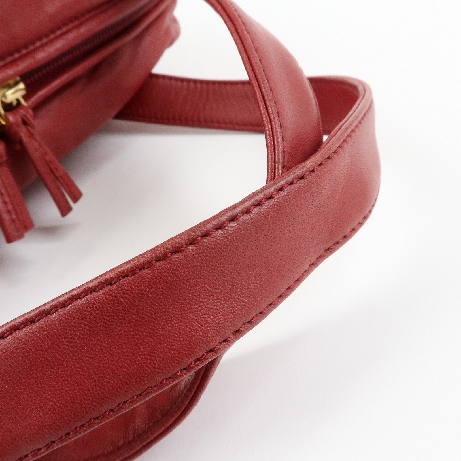 LOEWE Anagram Nappa Leather Hand Bag Shoulder Bag Red