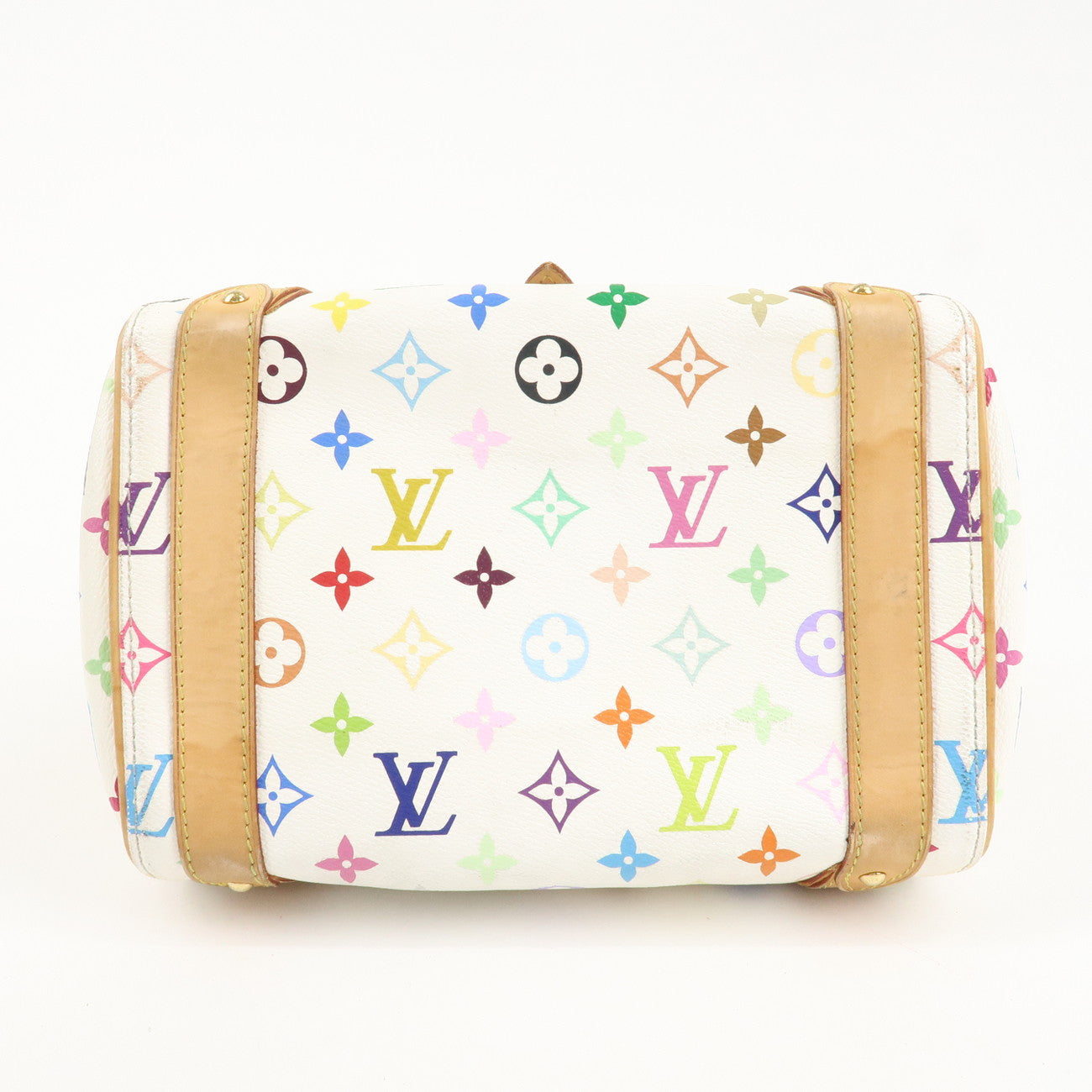 Louis Vuitton Monogram Multicolor Priscilla Hand Bag Blanc M40096 Used