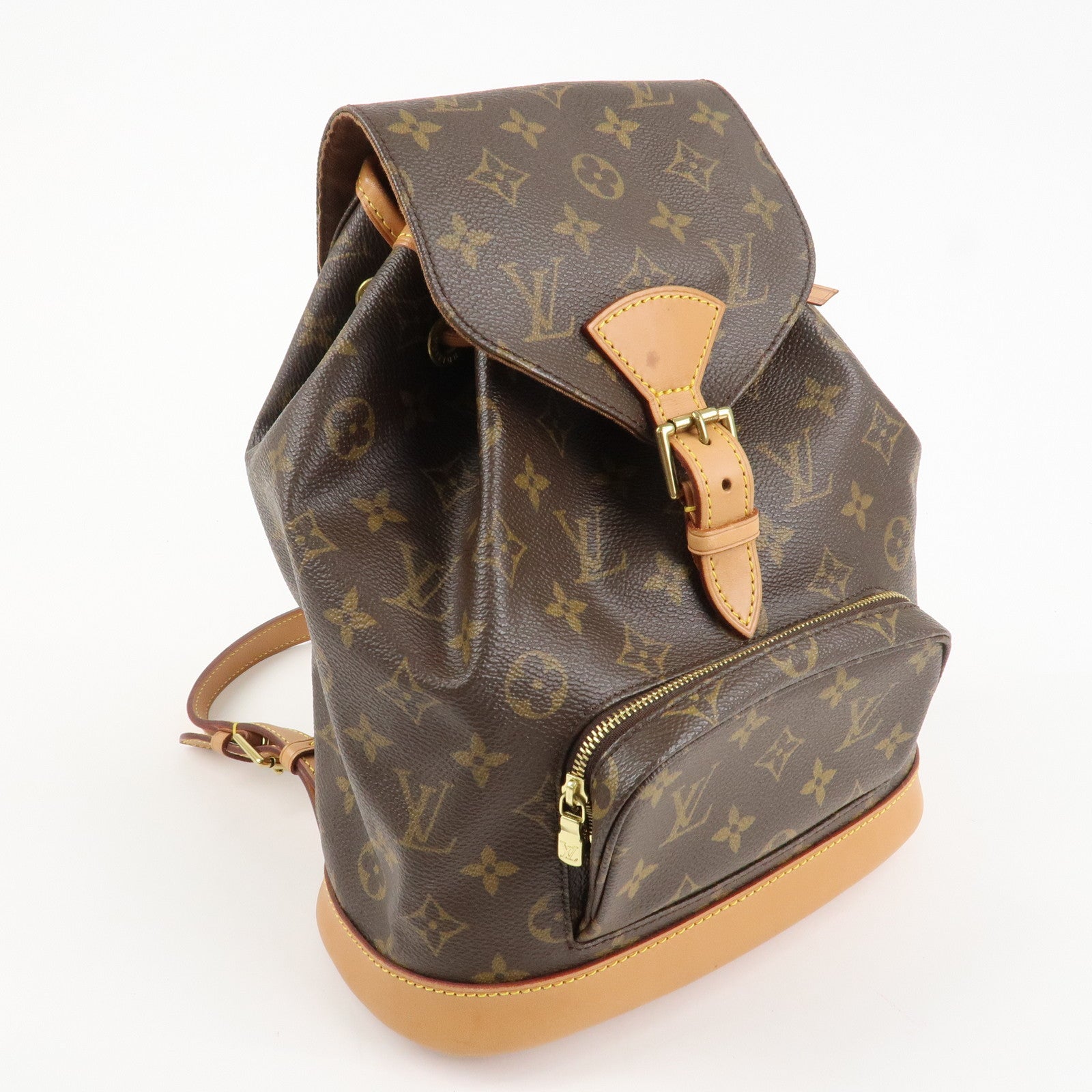 Louis Vuitton Monogram Montsouris MM Back Pack Ruck Sack M51136 Used