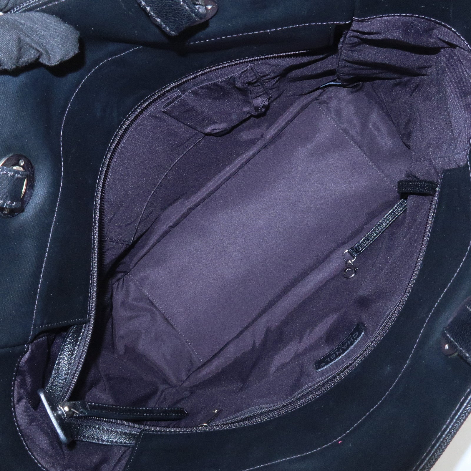 CHANEL Paris Biarritz Tote Bag Hand Bag MM Black A34209