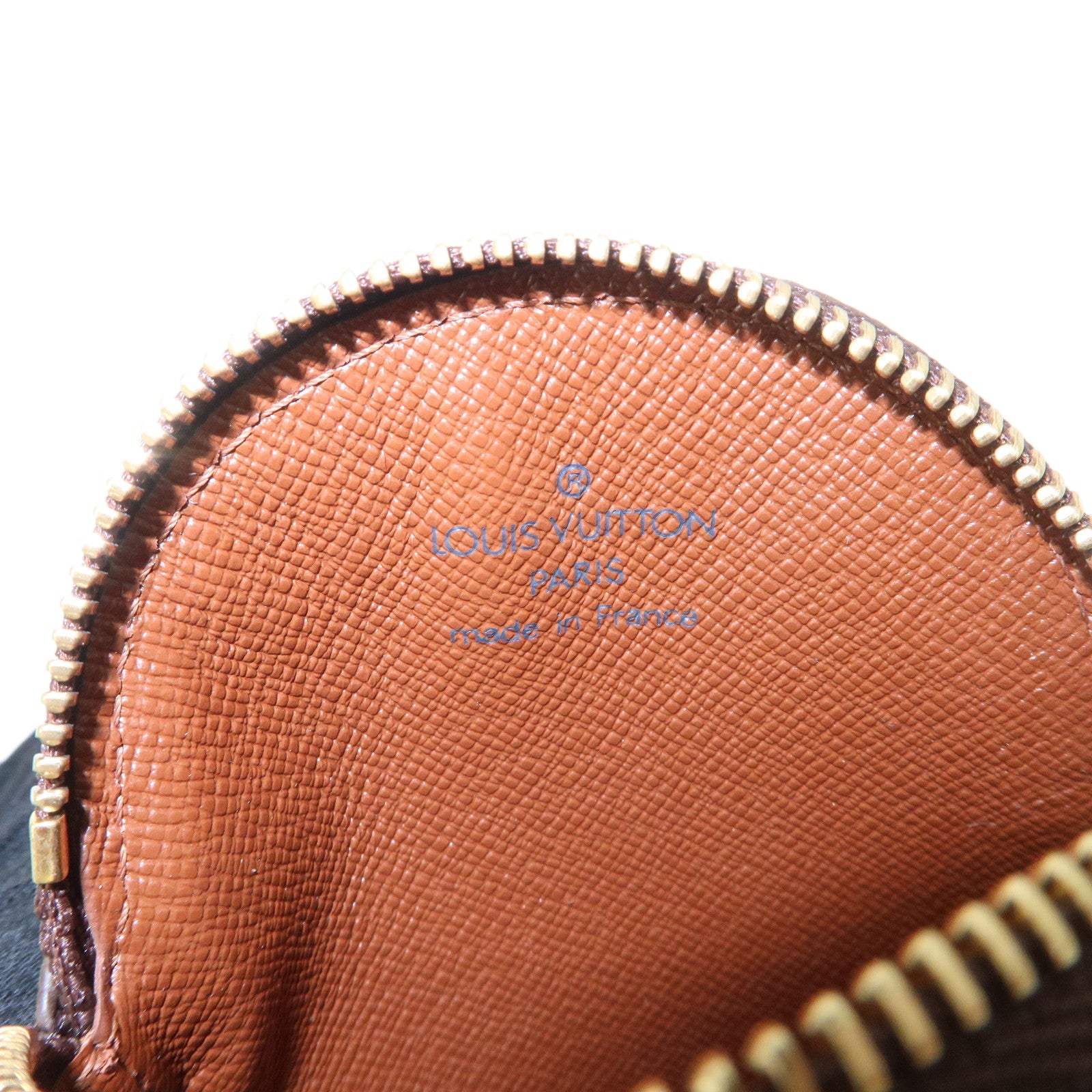 Louis Vuitton Monogram Porte Monnaie Rond Coin Case Brown M61926 Used