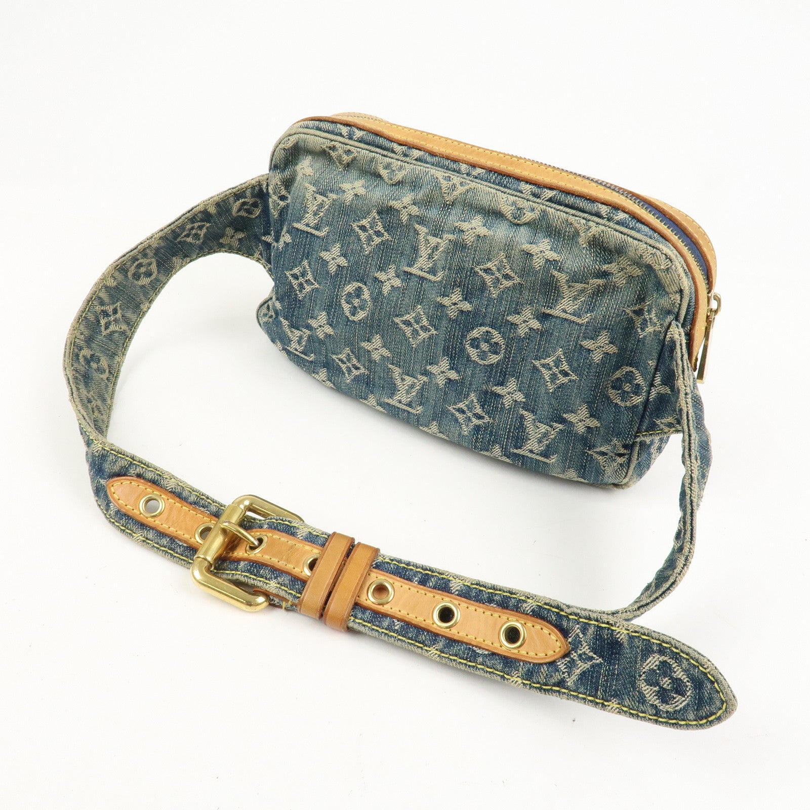 Louis Vuitton Monogram Denim Bum Bag Waist Bag Blue M95347