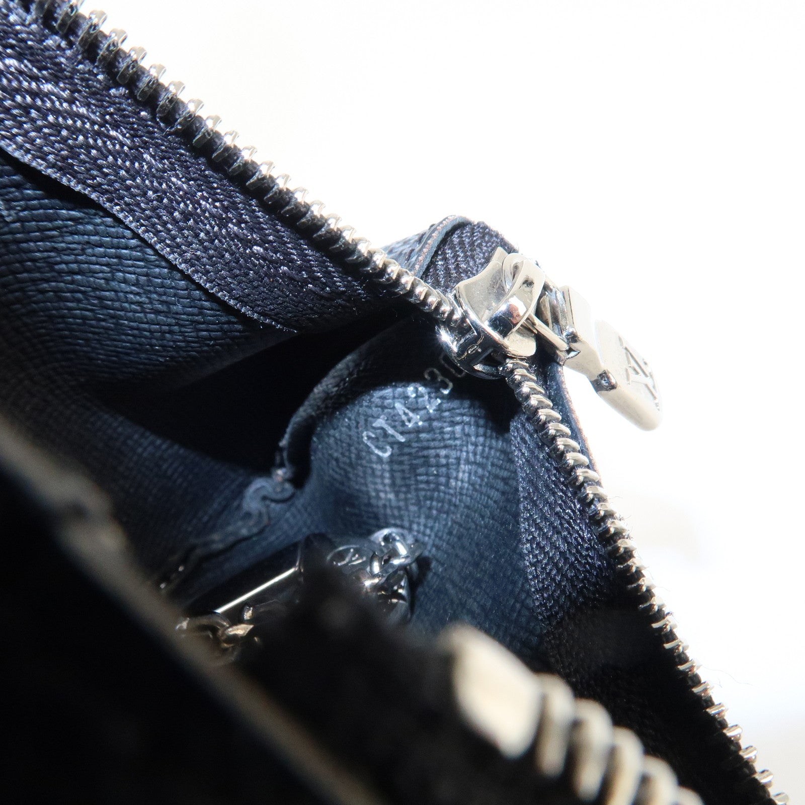 Louis Vuitton Damier Graphite Pochette Cles Coin Case Black N60155 Used