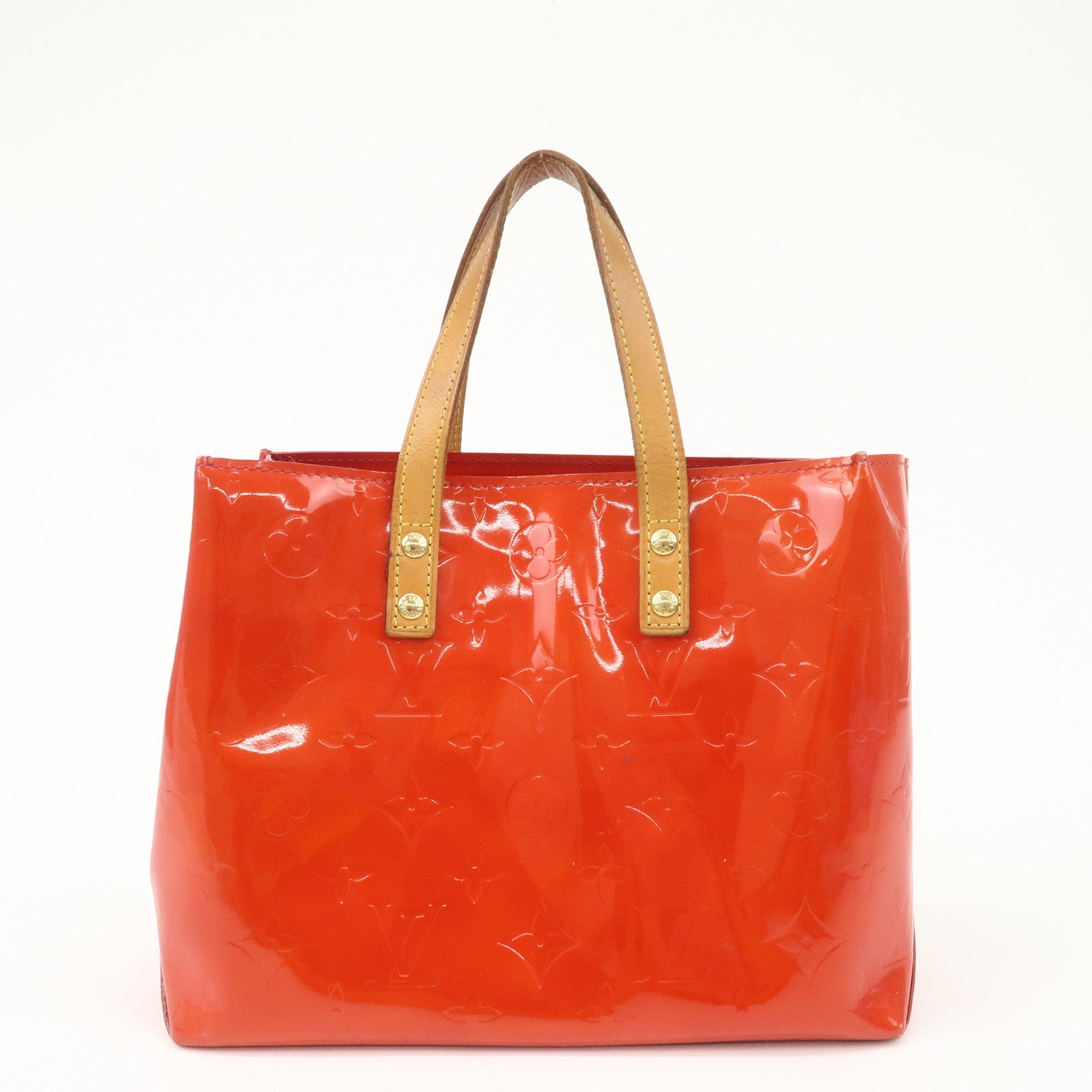 Louis Vuitton Monogram Vernis Lead PM Hand Bag Rouge M91088