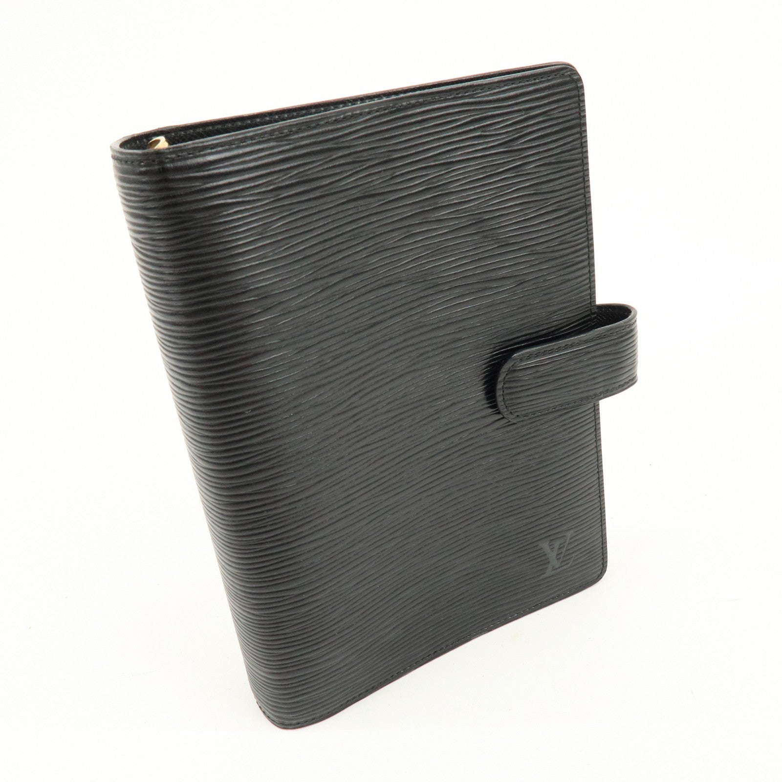 Louis Vuitton Epi Leather Agenda MM Planner Cover Noir Black R20042