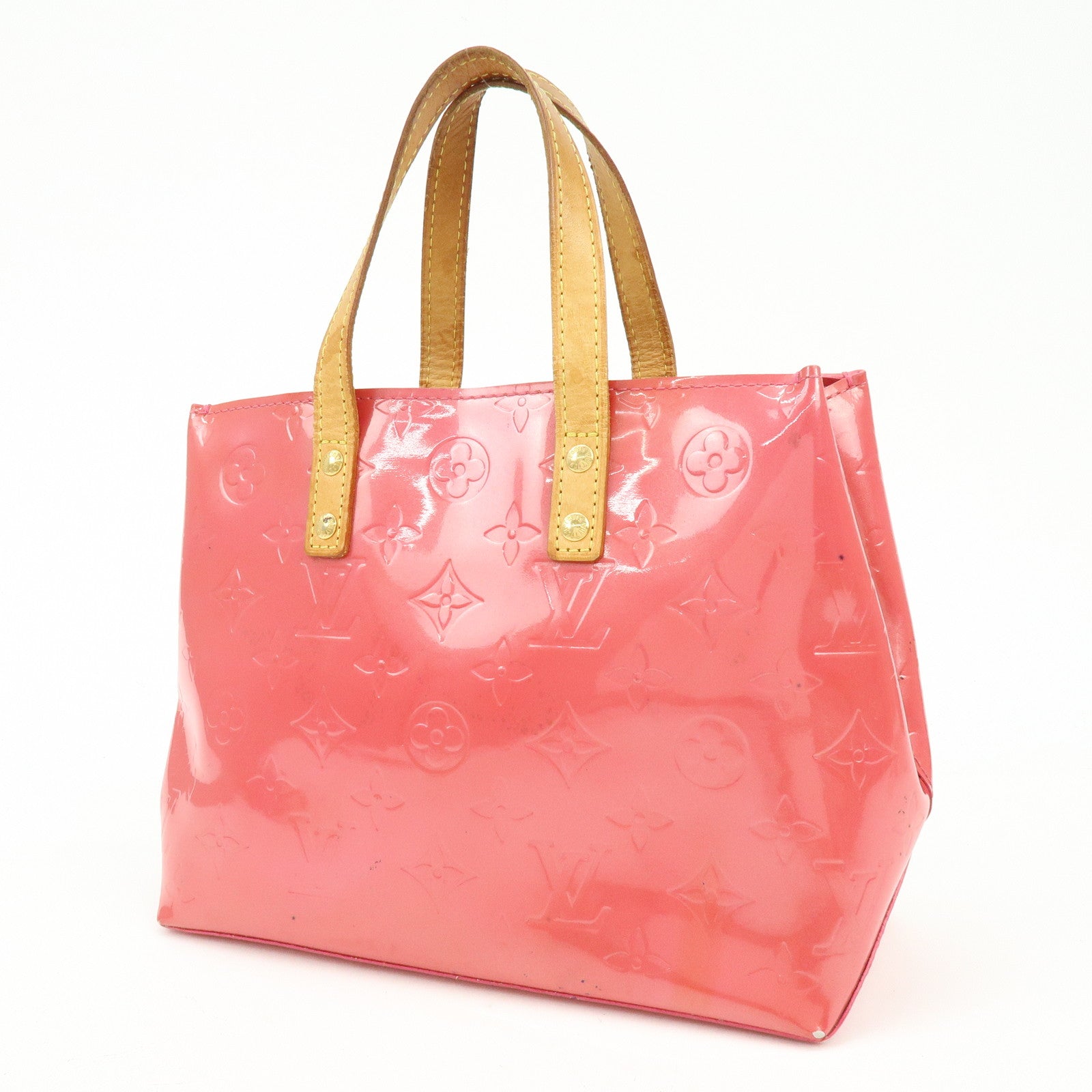 Louis Vuitton Monogram Vernis Reade PM Hand Bag Framboise M9132F