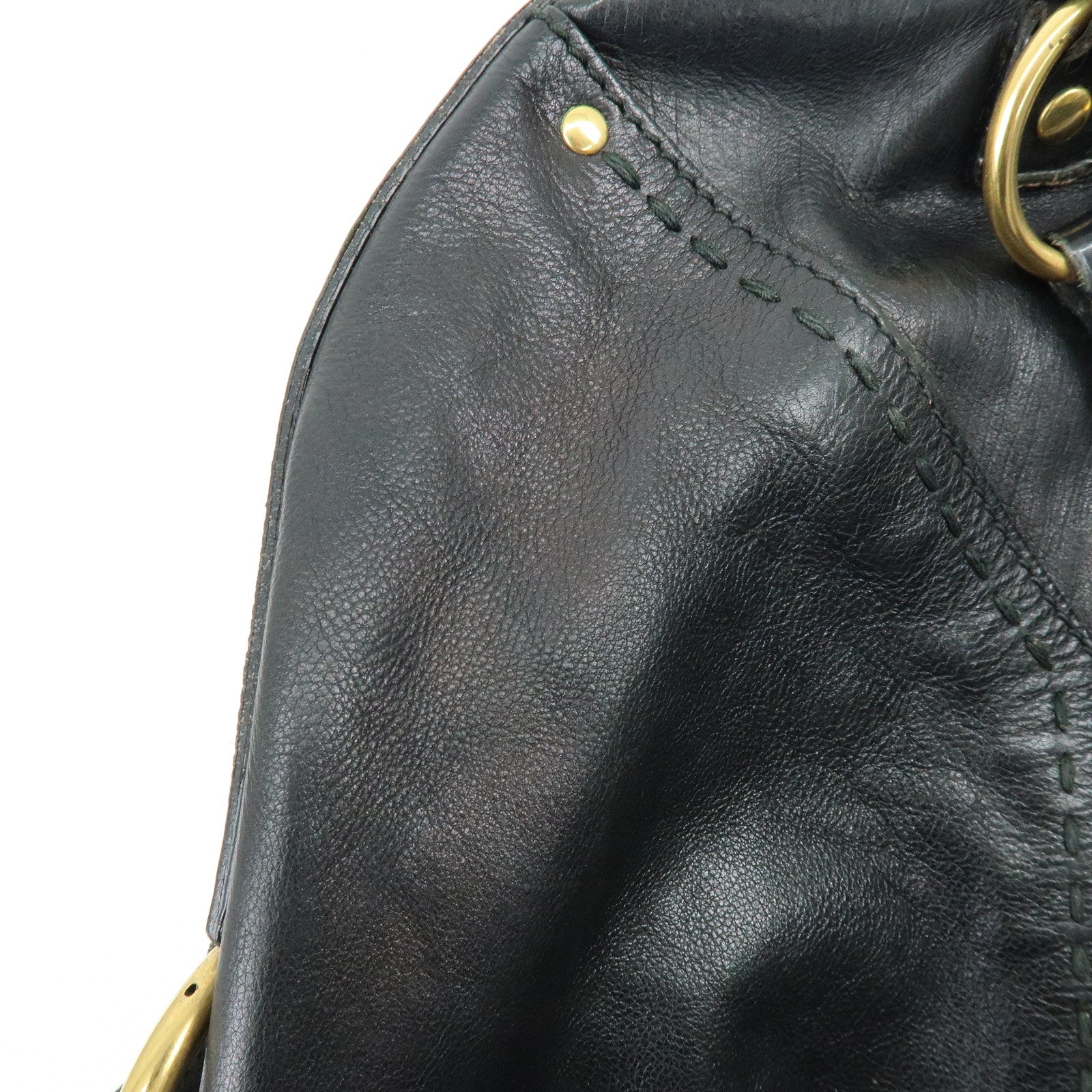 SAINT LAURENT PARIS MUSE Leather Hand Bag Shoulder Bag Black 153959