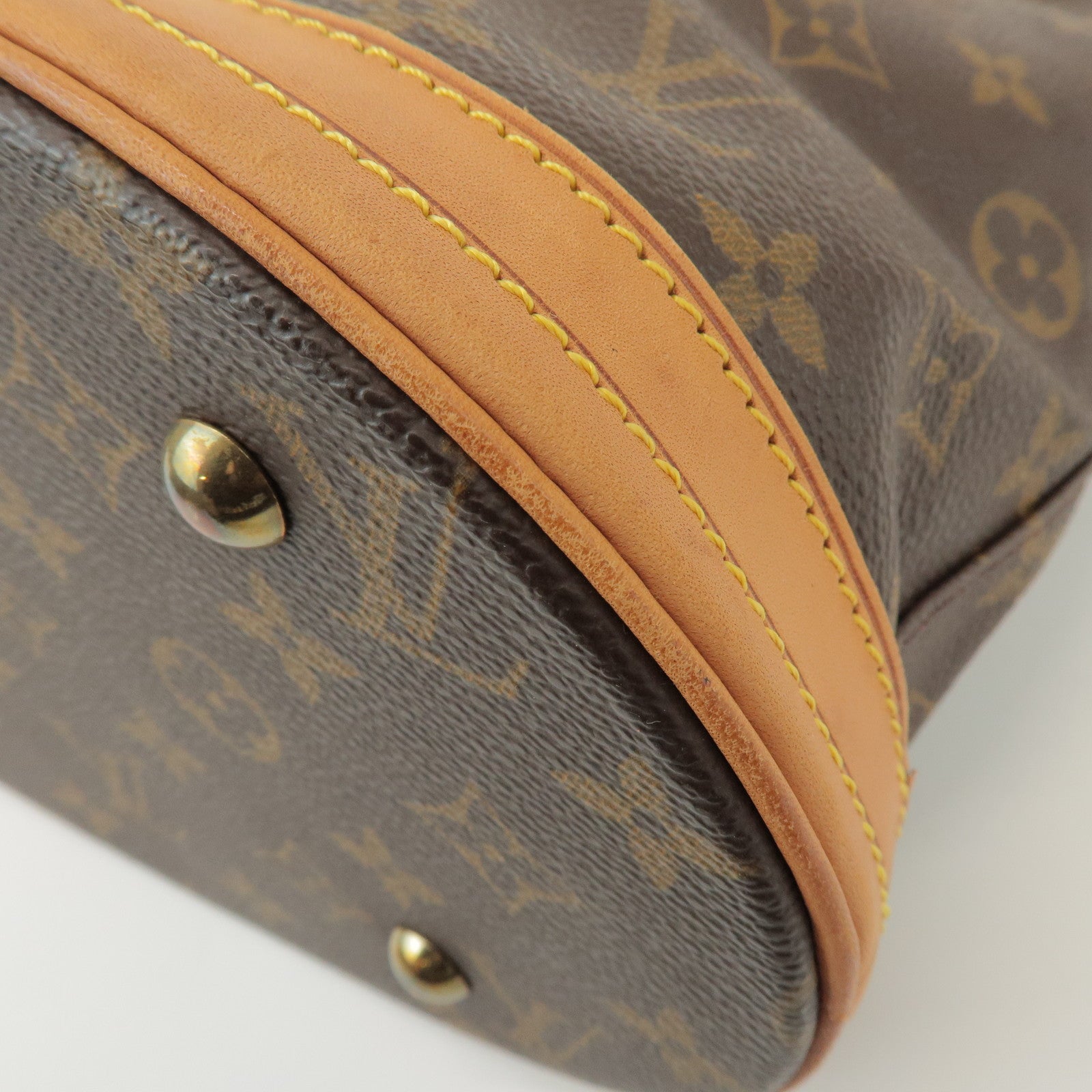 Louis Vuitton Monogram Canvas Bucket PM Hand Bag Brown M42238