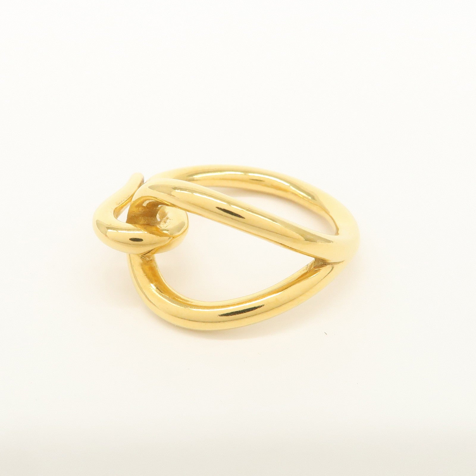 HERMES Metal Jumbo Scarf 90 Ring Gold 601012S