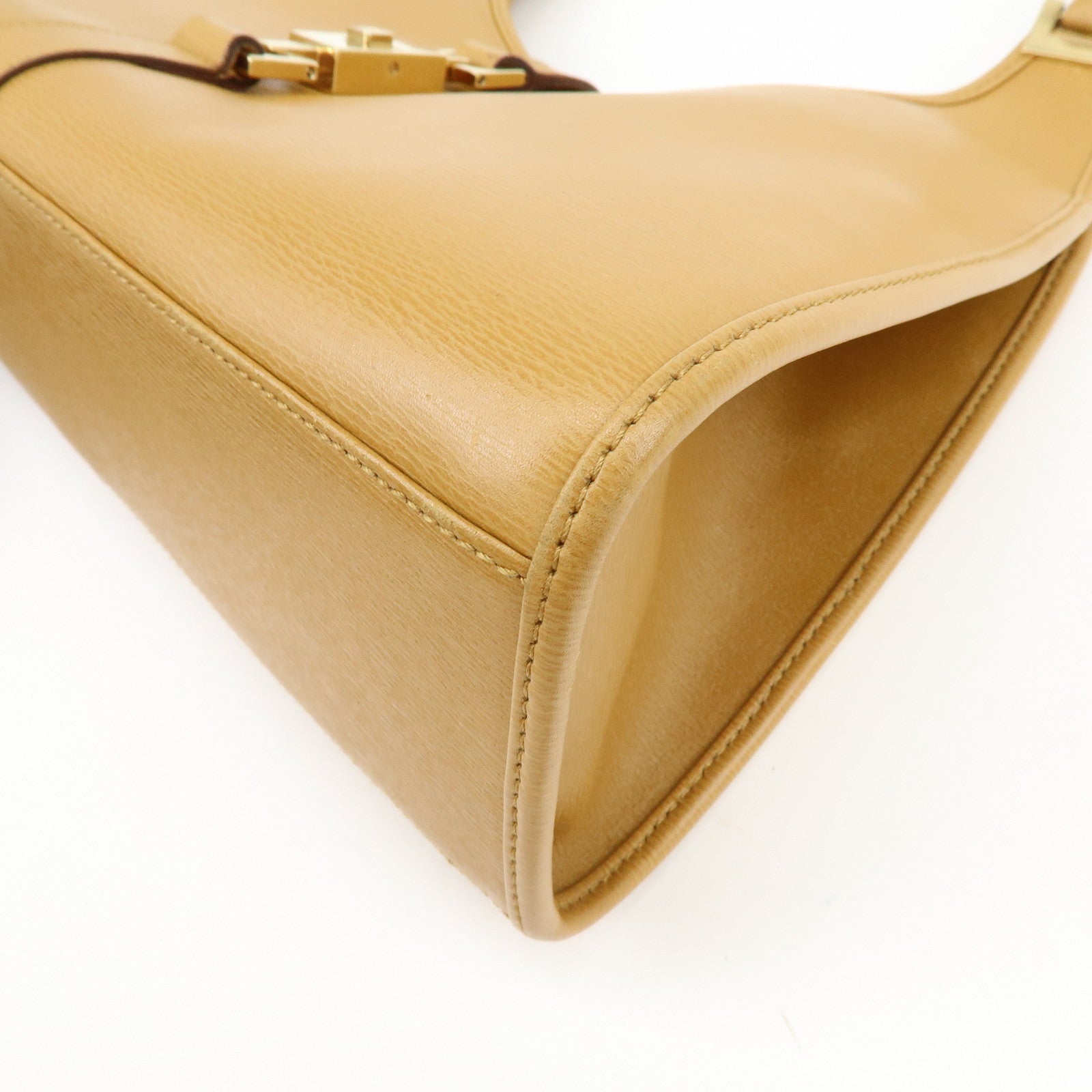 GUCCI Jackie Leather Shoulder Bag Hand Bag Brown 002.1067