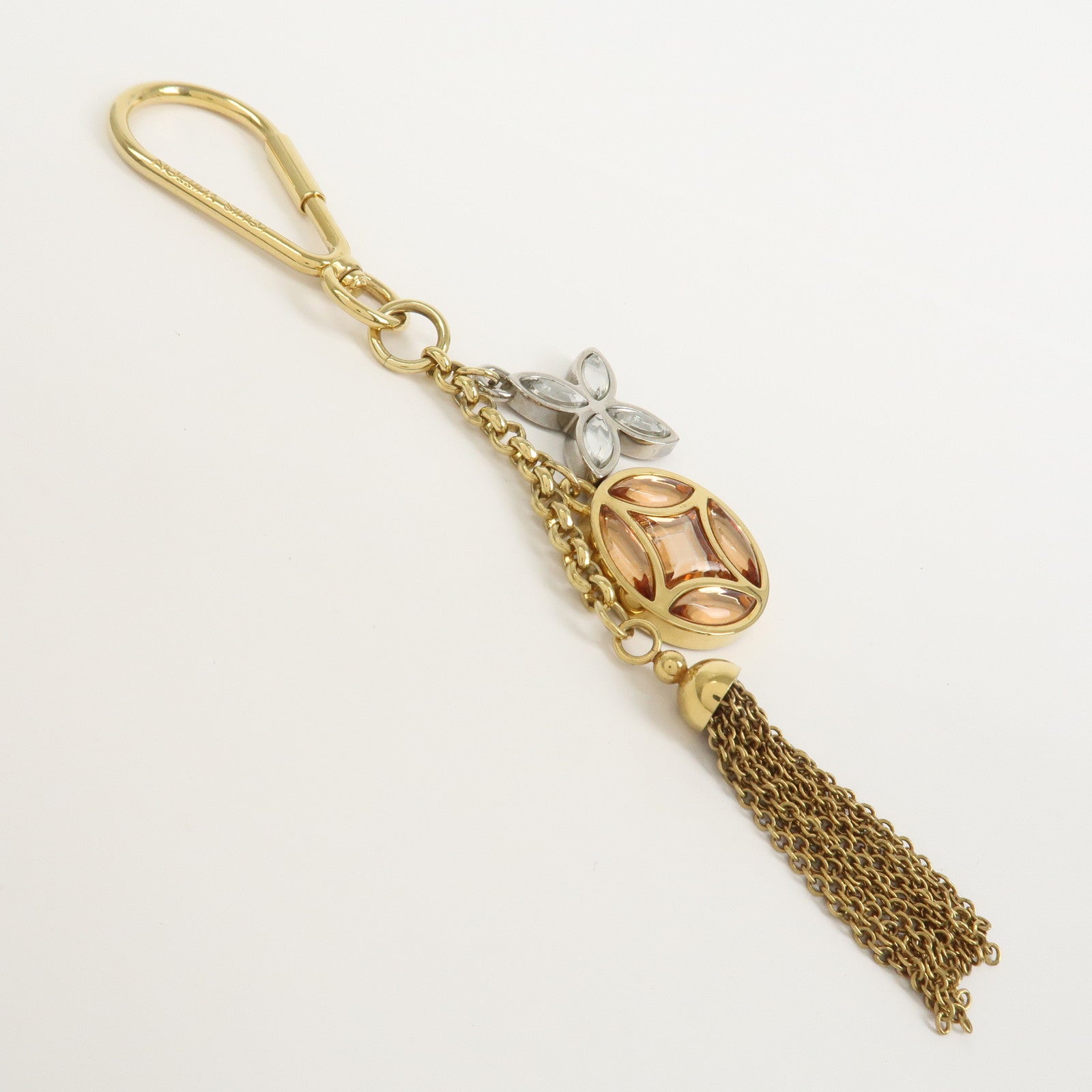 Louis Vuitton Porte Cles Ice Flower Bag Charm Gold Silver M66780