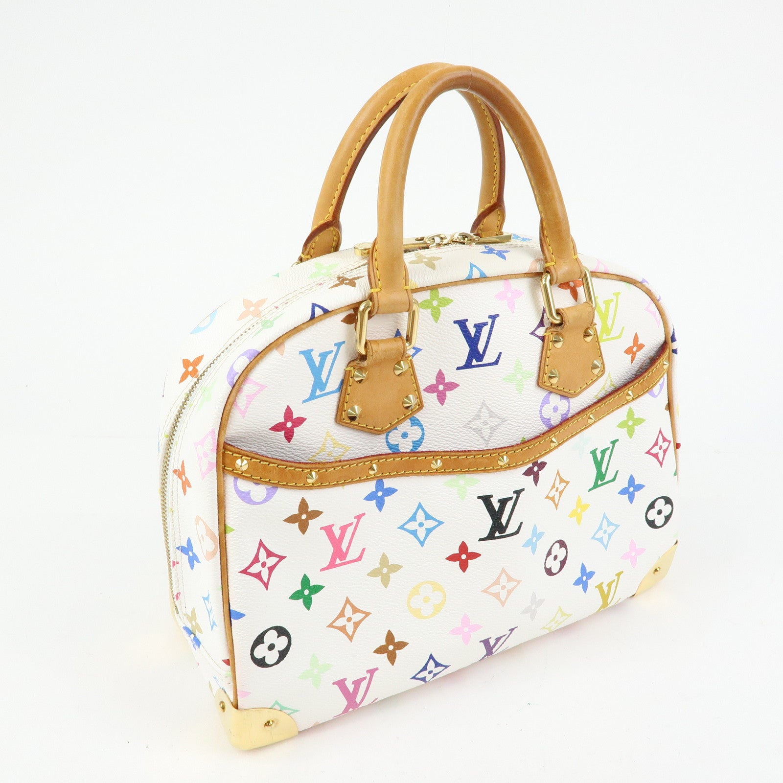 Louis Vuitton Monogram Multicolor Trouville Hand Bag Blanc M92663