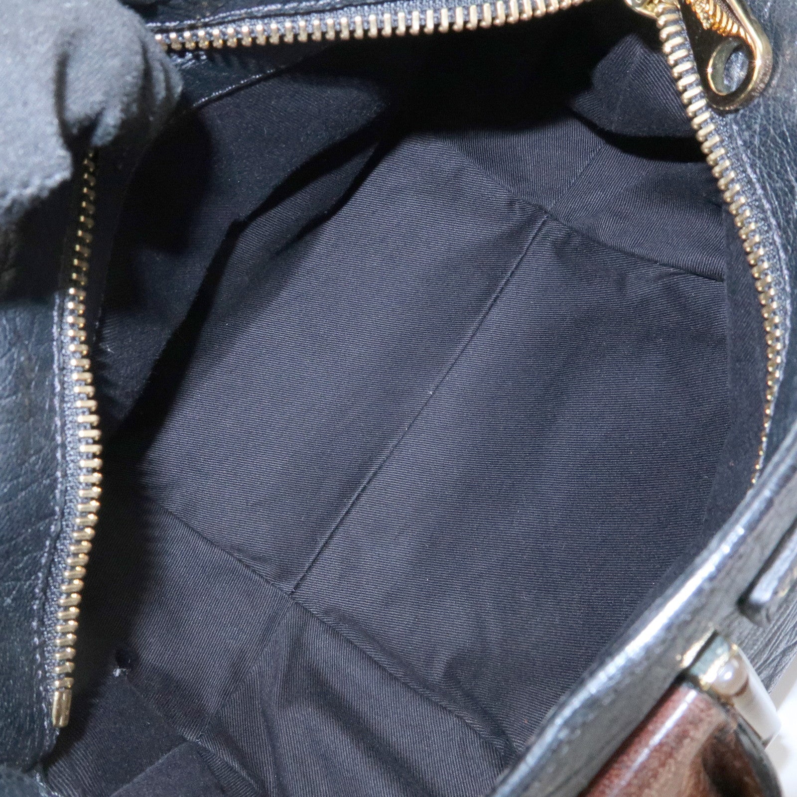 Chloe Etel Leather 2Way Bag Hand Bag Shoulder Bag Black