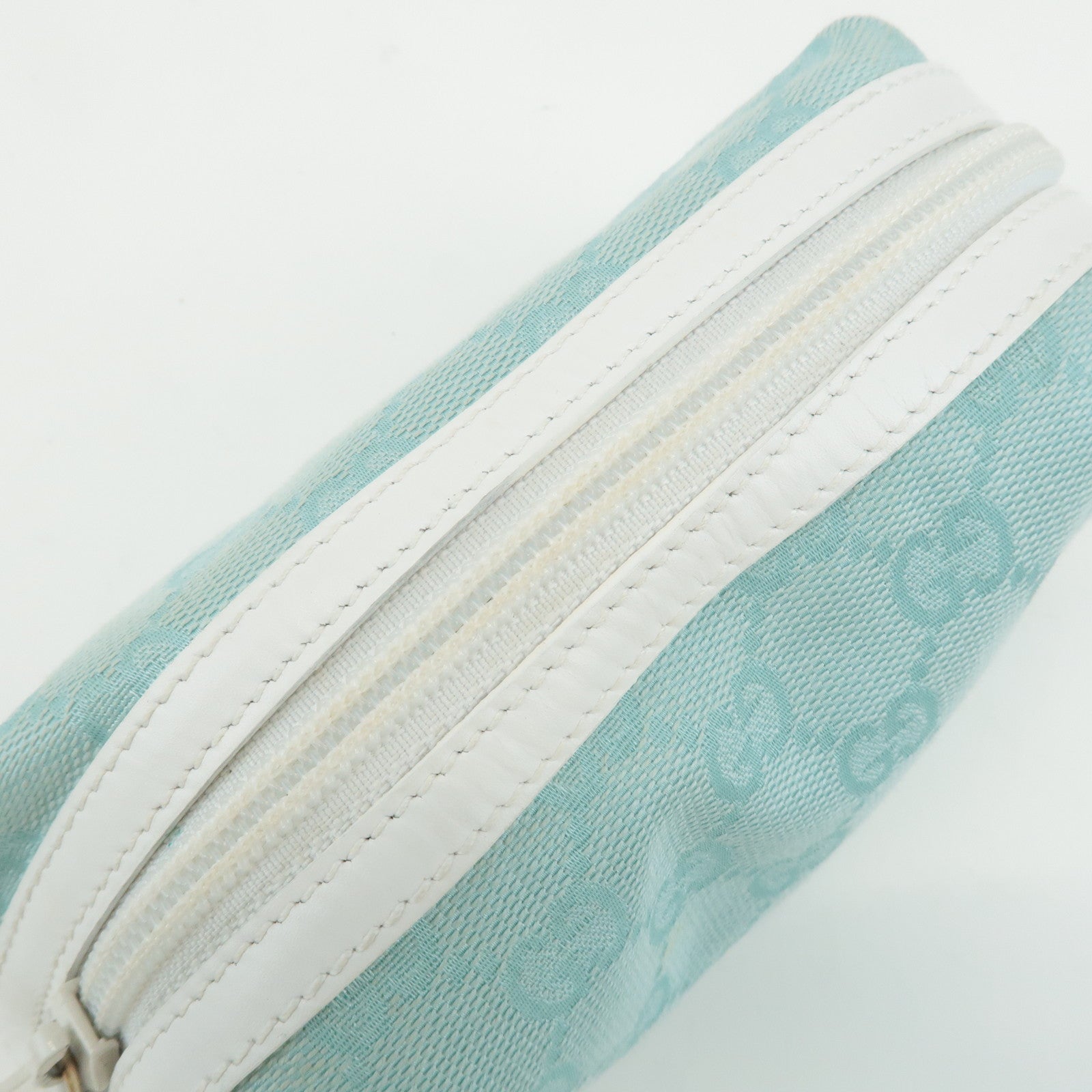 GUCCI Set of 2 GG Canvas Leather Cosmetic pouch 039.1113/29596 Used