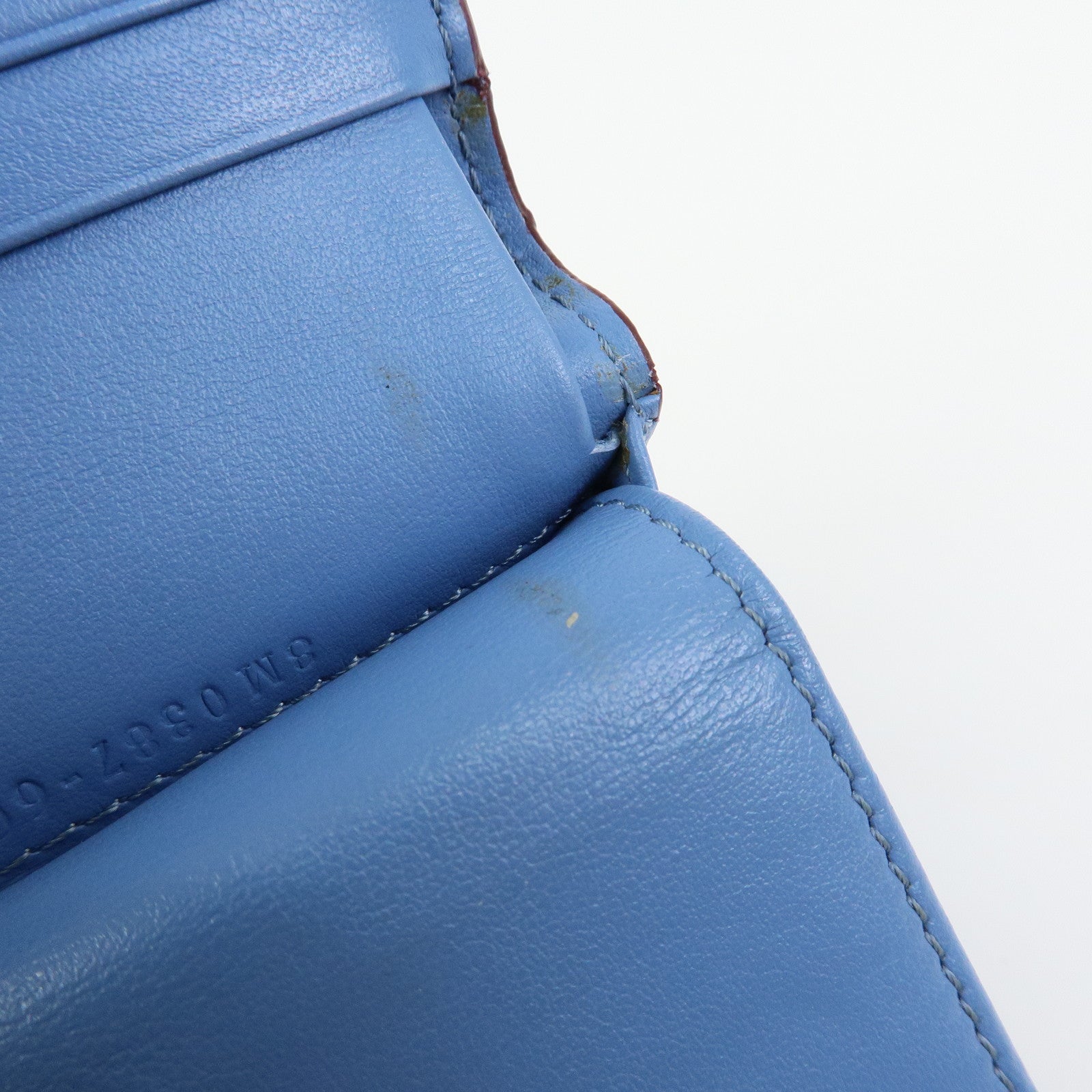 FENDI F is FENDI Leather Bi-fold Compact Wallet Gray 8M0387