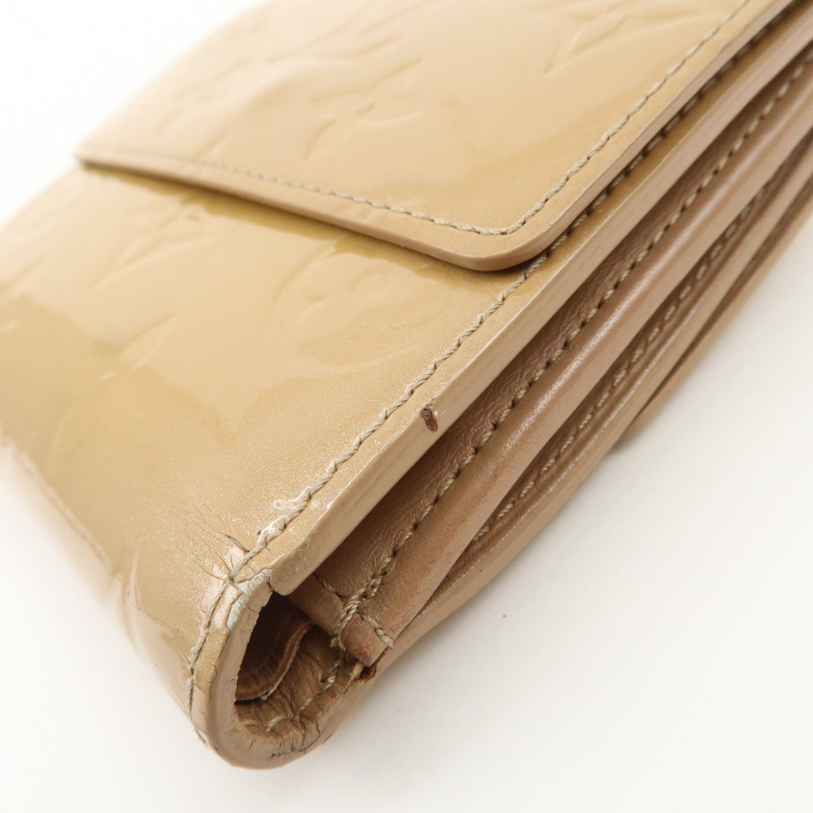 Louis Vuitton Epi Vernis Set Of 2 Leather Bi-fold Wallet Beige Lila Used